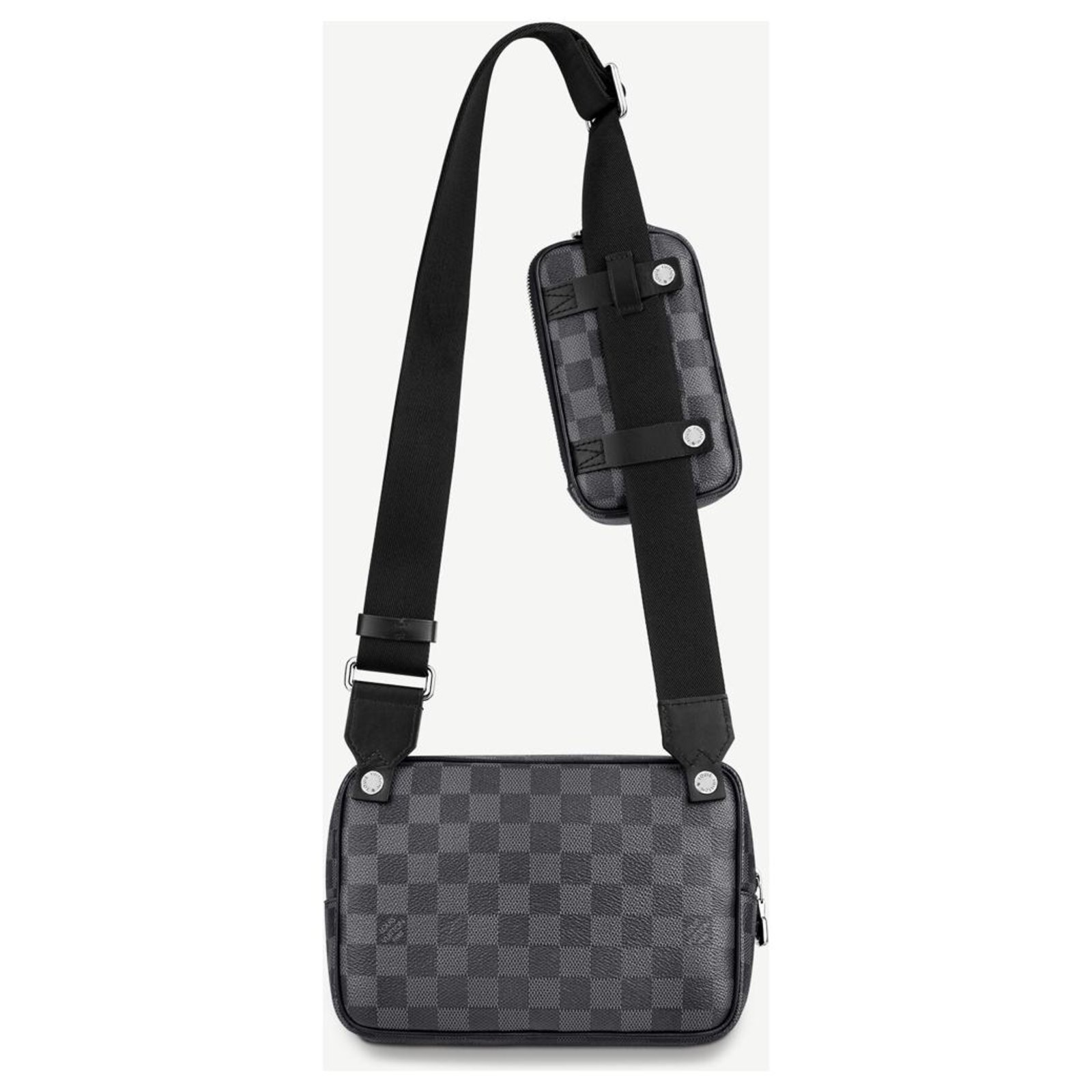 Louis Vuitton LV Scott messenger new Grey Leather ref.266670 - Joli Closet