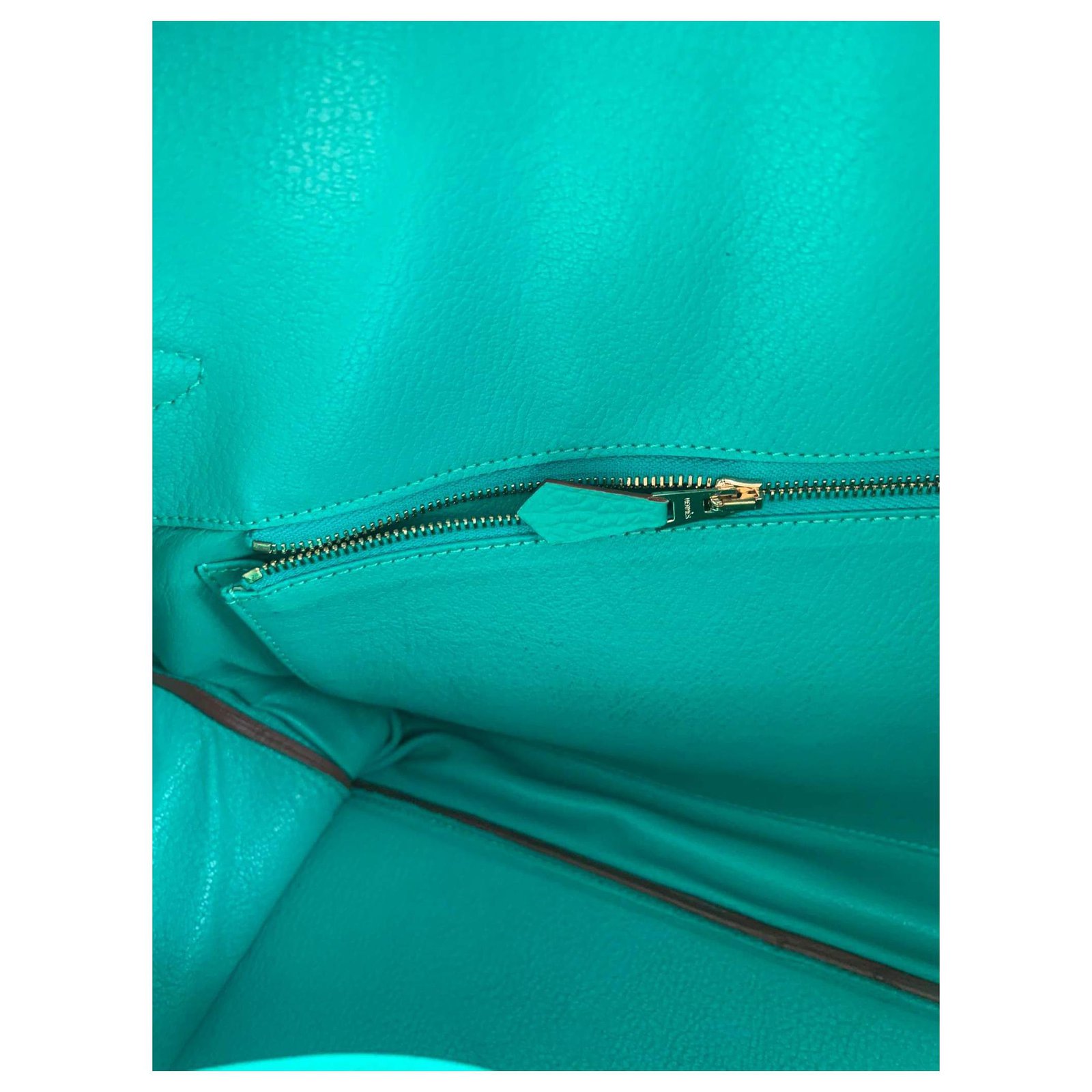 Acapulco Hermès HERMES BIRKIN 40 togo leather Turquoise ref.267785 - Joli  Closet