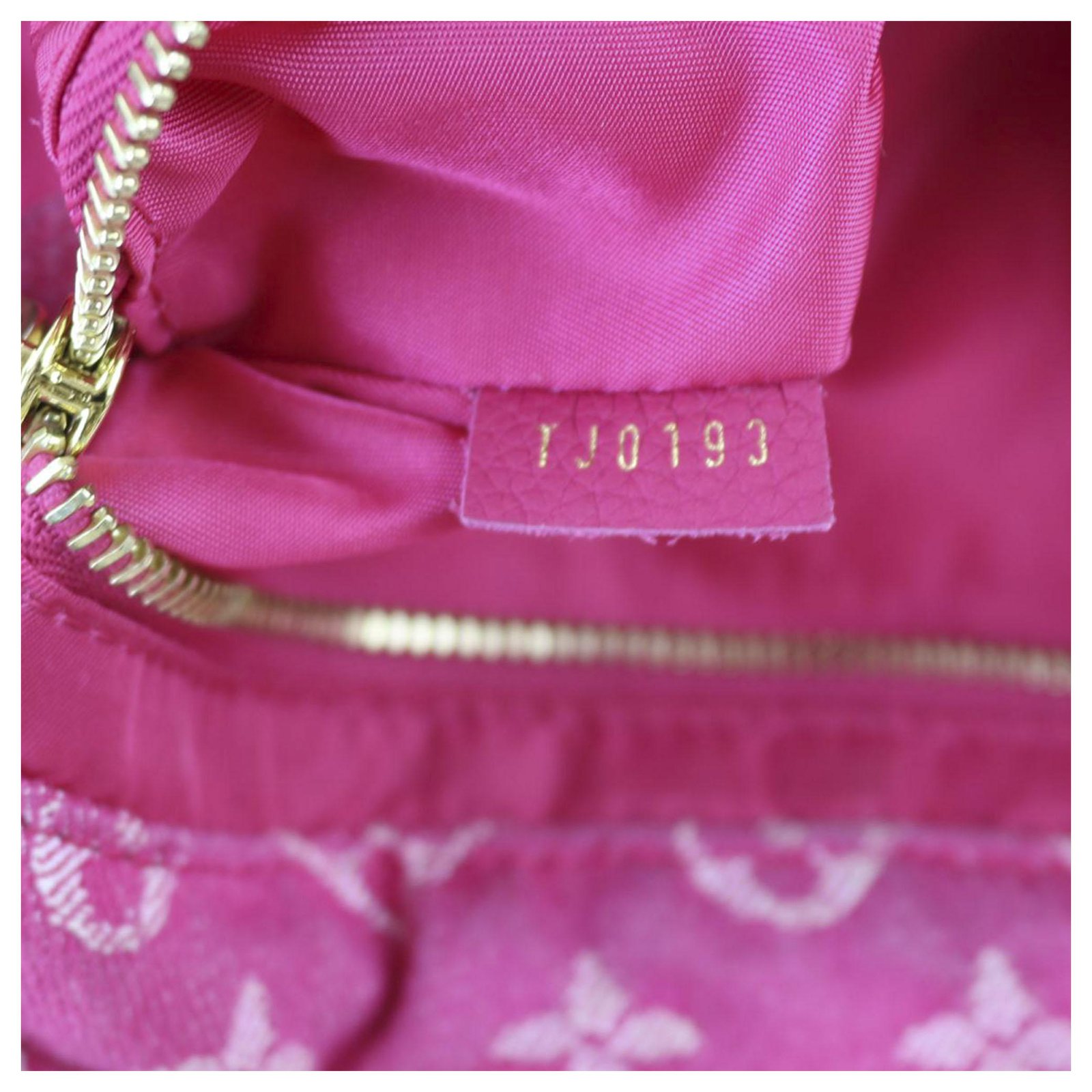 Louis Vuitton Pink Monogram Denim Noefull MM Leather Pony-style