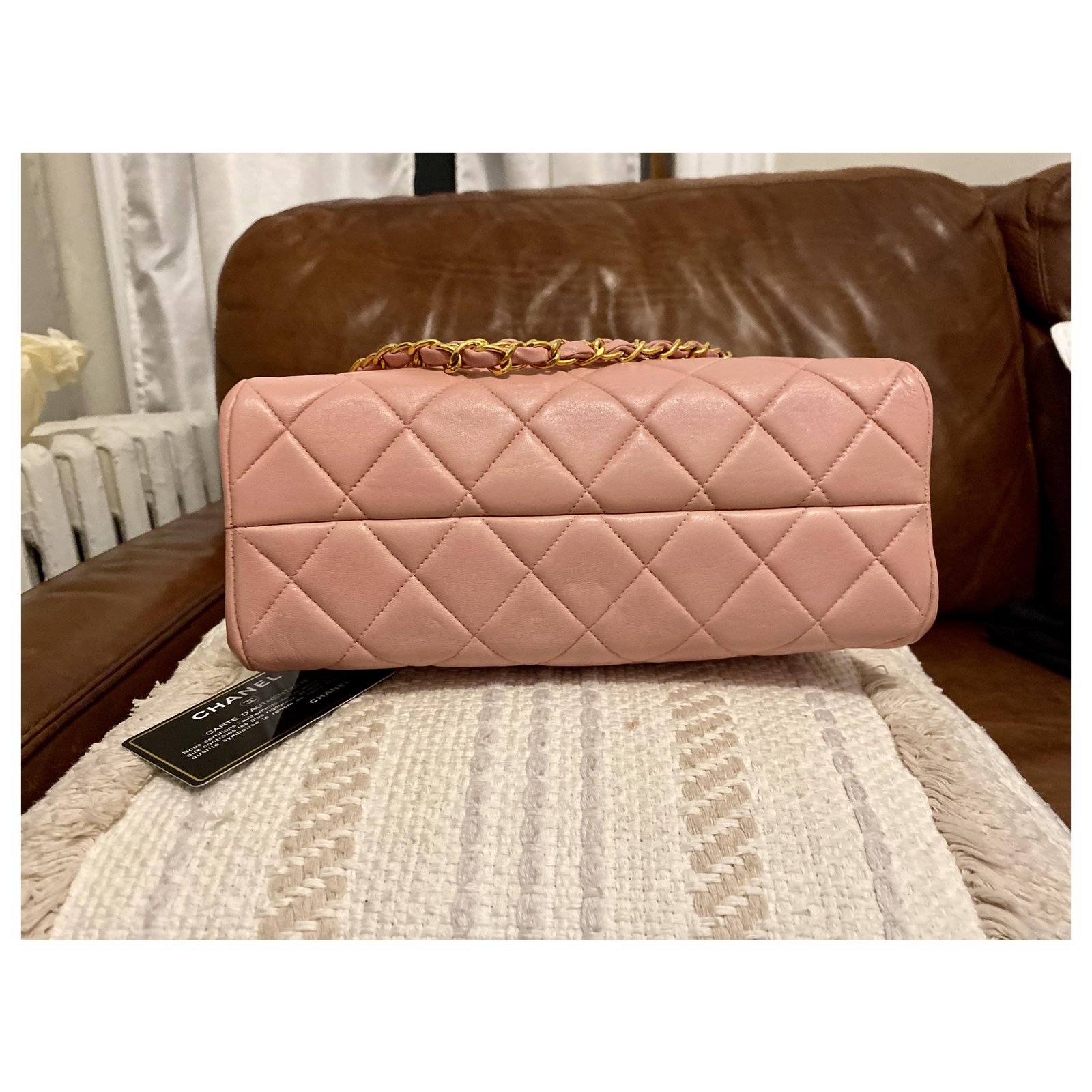 Vintage Large Chanel Pink Envelope Purse Leather ref.268396 - Joli