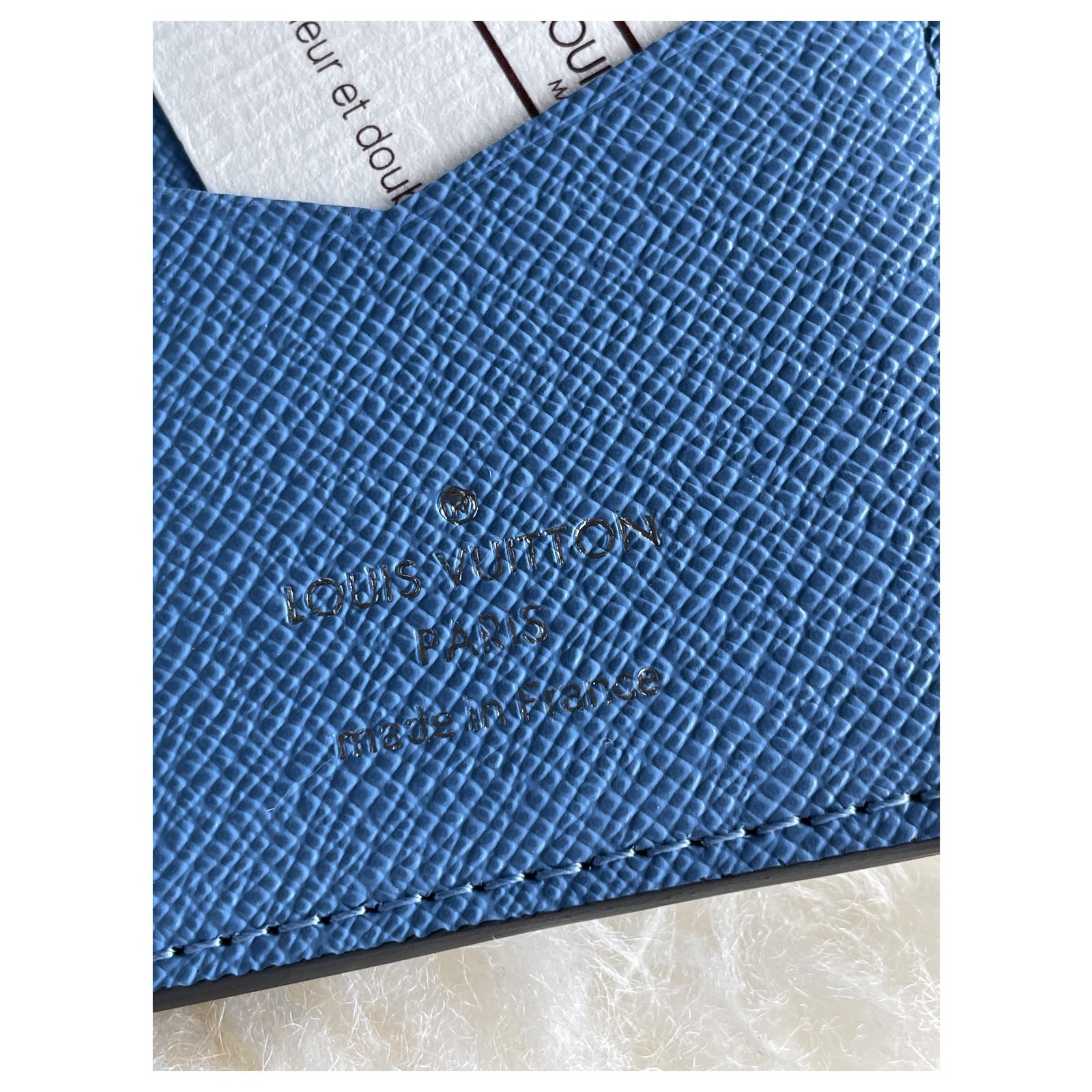 Louis Vuitton LV denim Cap new Blue Leather ref.437021 - Joli Closet