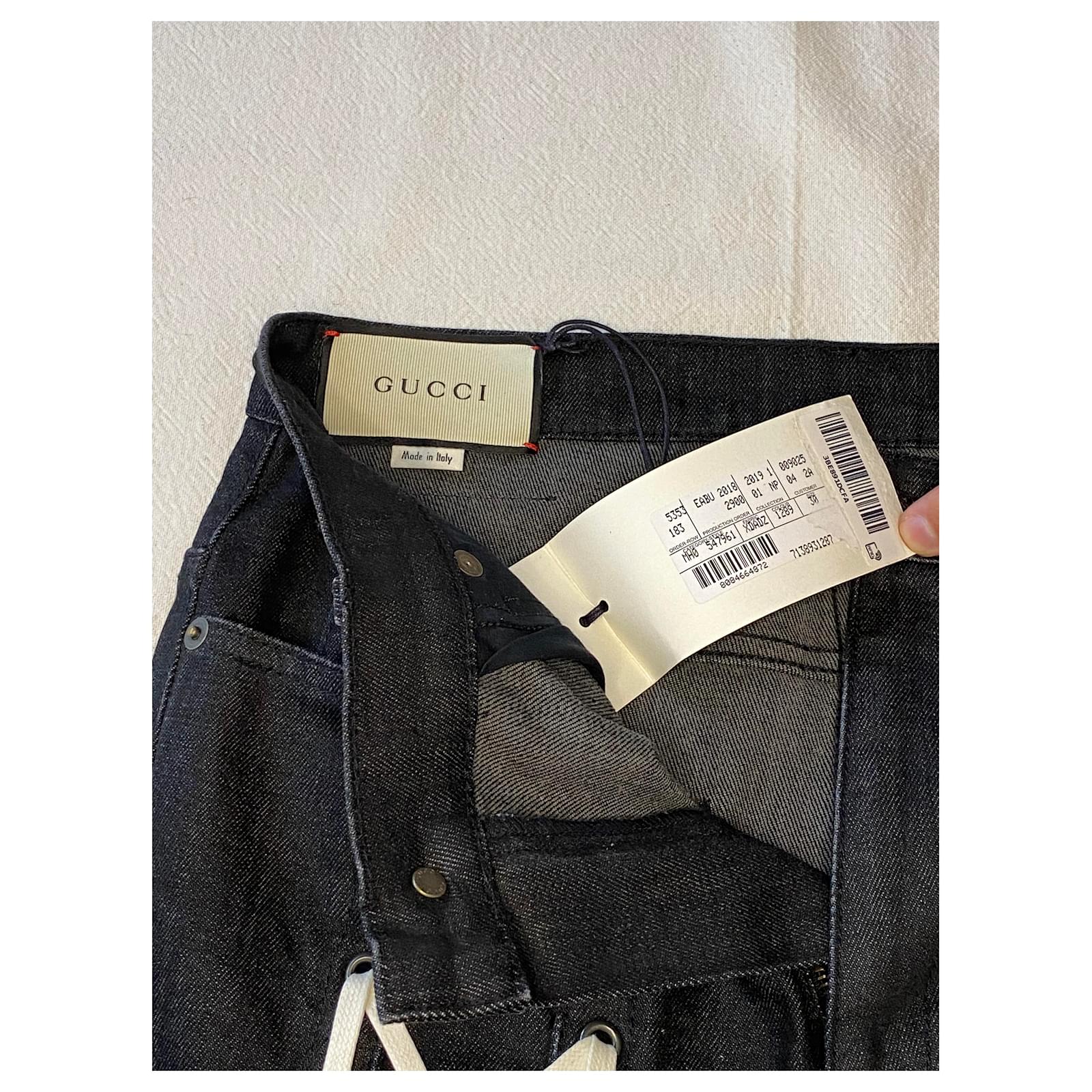 Gucci Denim Black Cotton Elastane ref 