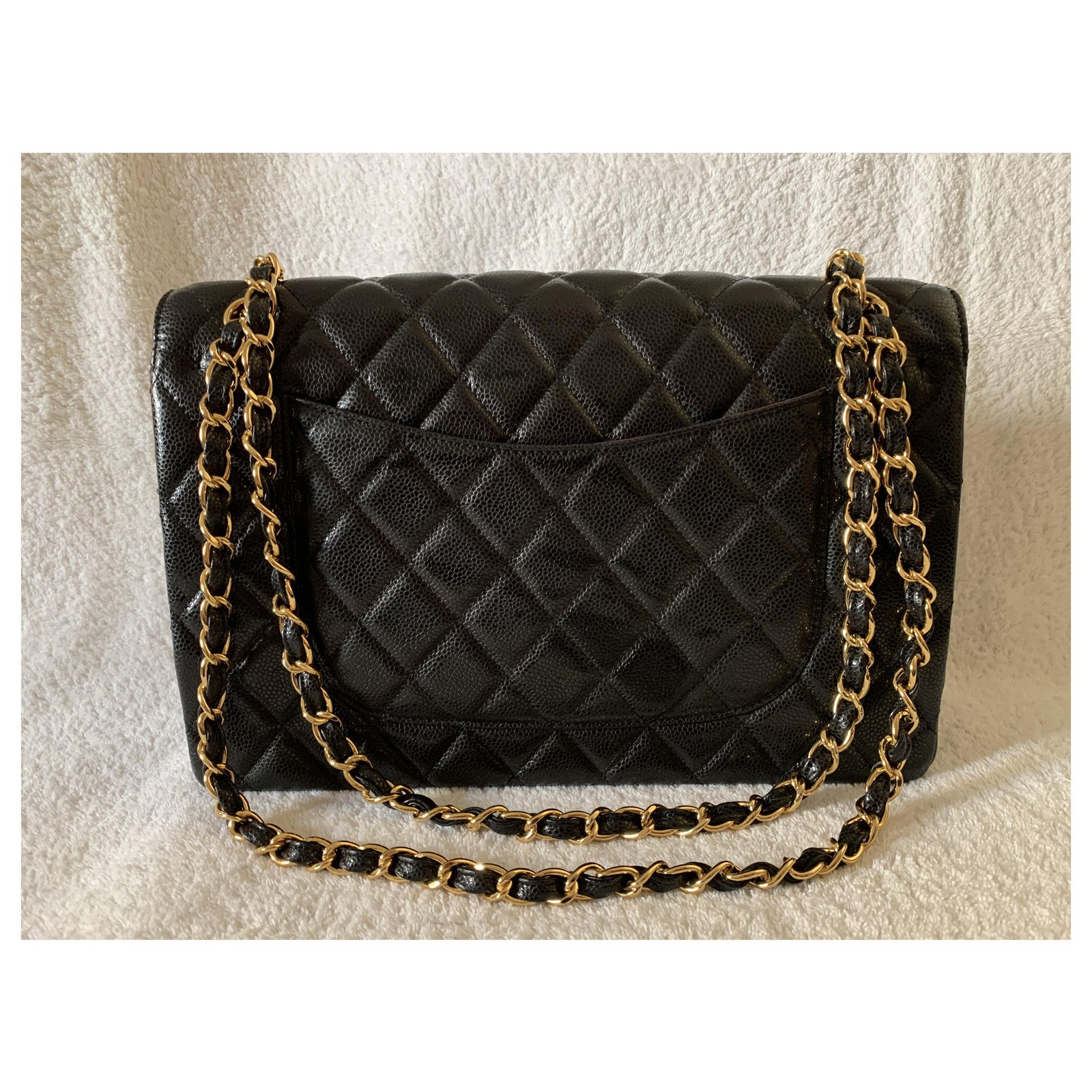 Chanel Timeless/Classique Maxi Shoulder Bag in Black Leather – Fancy Lux