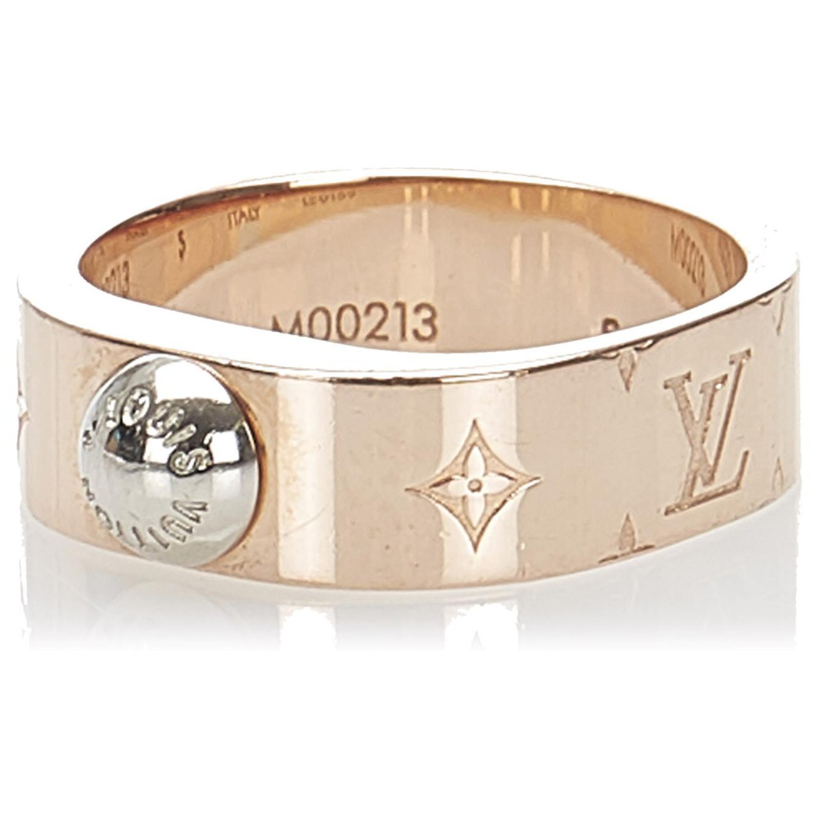 Louis Vuitton Ring 18K Rose Gold Diamond Alliance Empreinte 