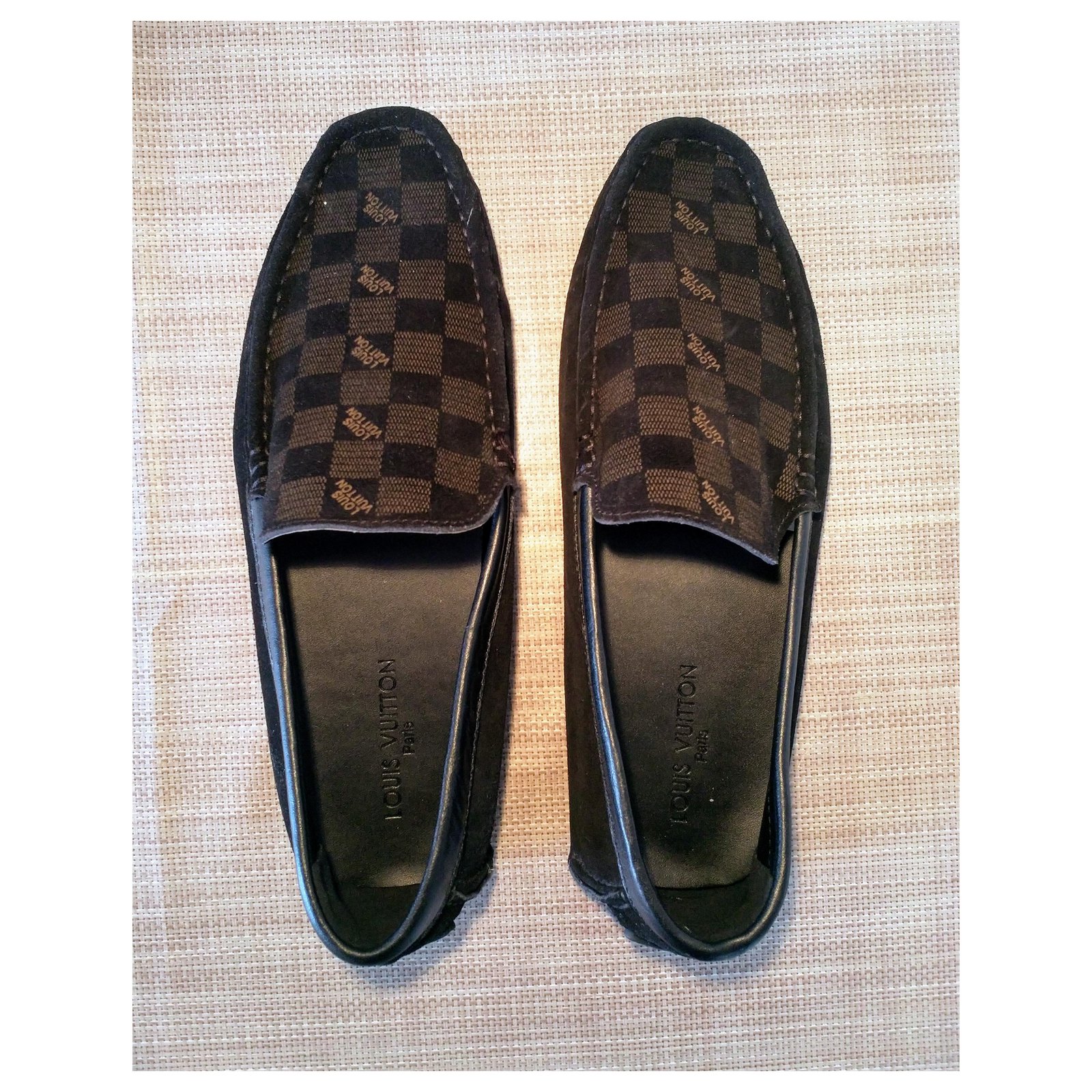 Louis Vuitton Hockenheim Damier Graphite Shoes size 7.5 USA