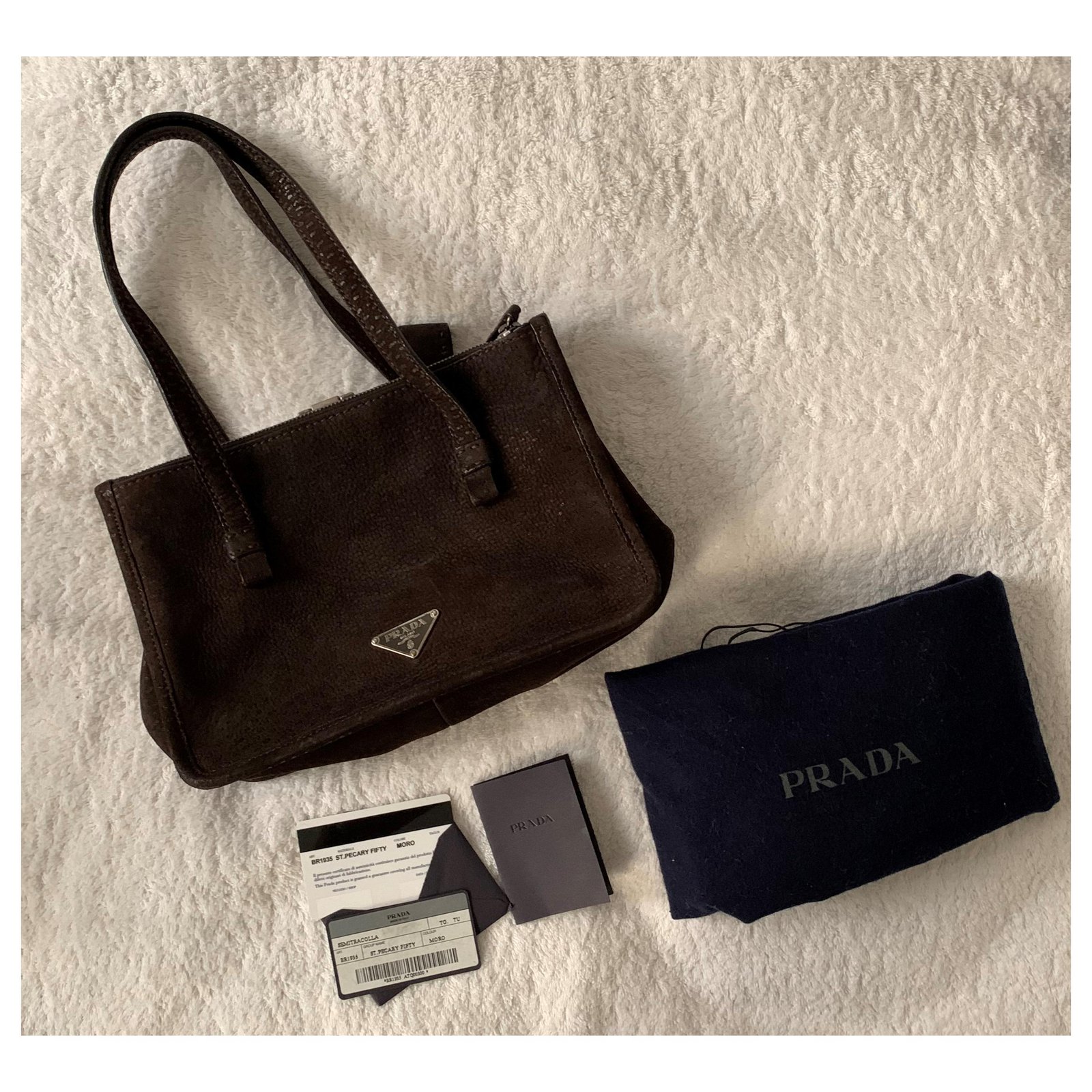 Brown Prada Stampata Pecary Flap Bag – Designer Revival