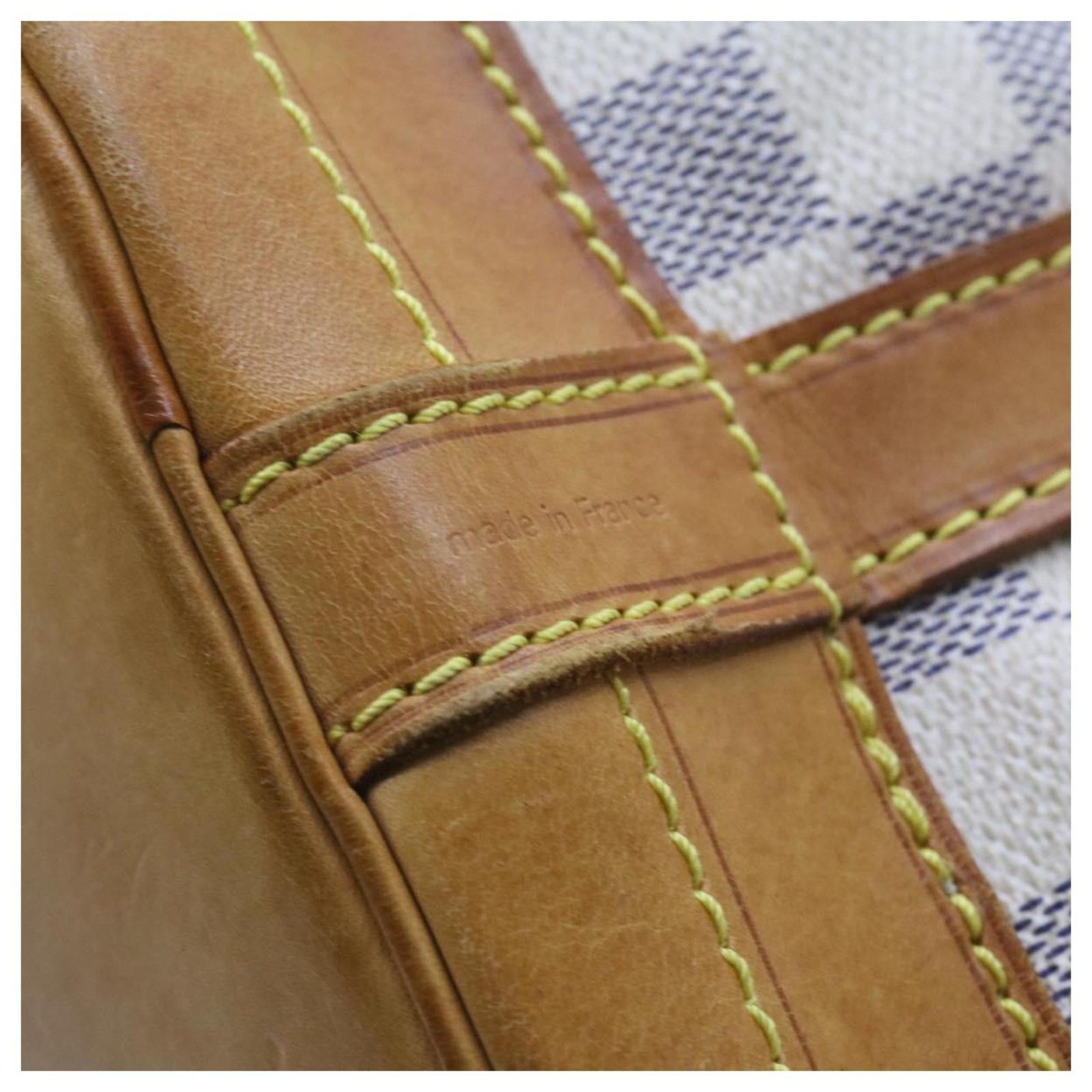 LOUIS VUITTON Damier Azur Noe Shoulder Bag N42222 LV Auth 18779 Leather  ref.271096 - Joli Closet