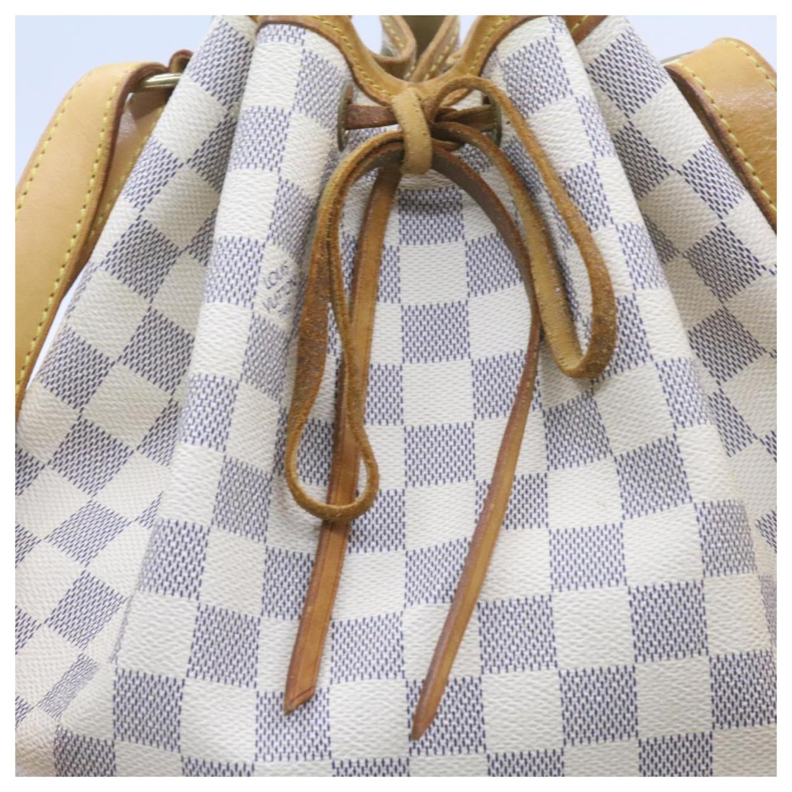 LOUIS VUITTON Damier Azur Noe Shoulder Bag N42222 LV Auth 18779 Leather  ref.271096 - Joli Closet