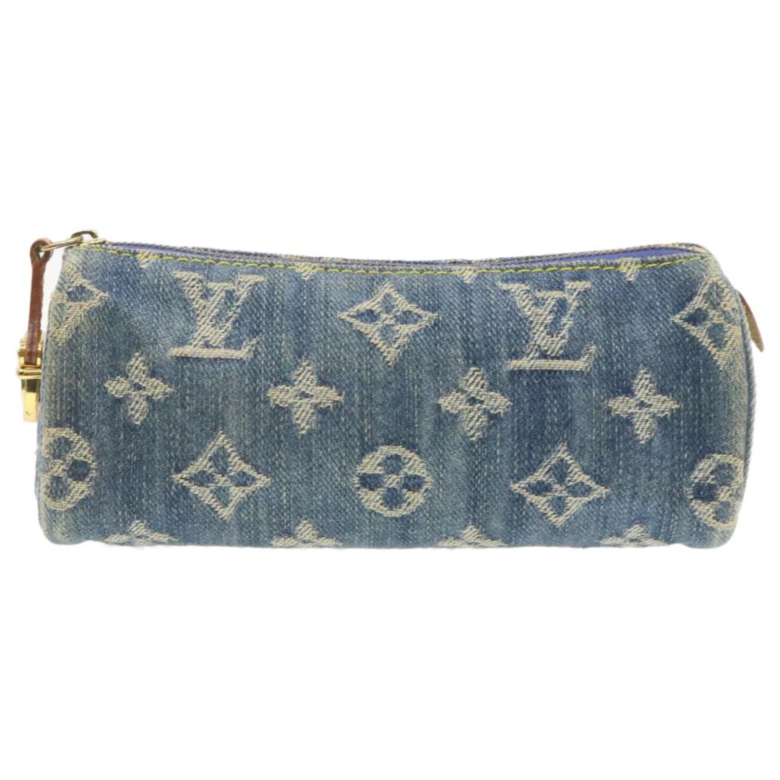 LOUIS VUITTON Monogram Denim Trousse Speedy PM Pouch Blue M95082 LV Auth  20561 Cloth ref.271402 - Joli Closet