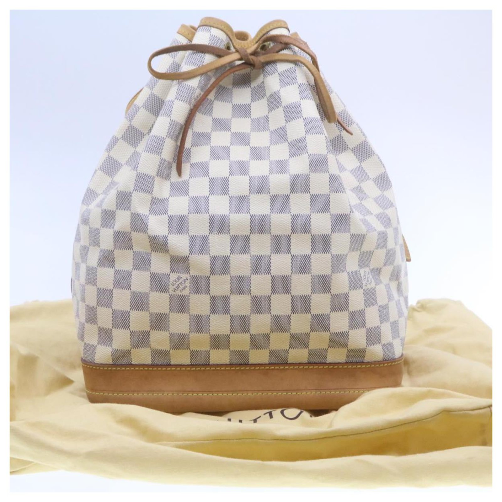LOUIS VUITTON Damier Azur Noe Shoulder Bag N42222 LV Auth 18779