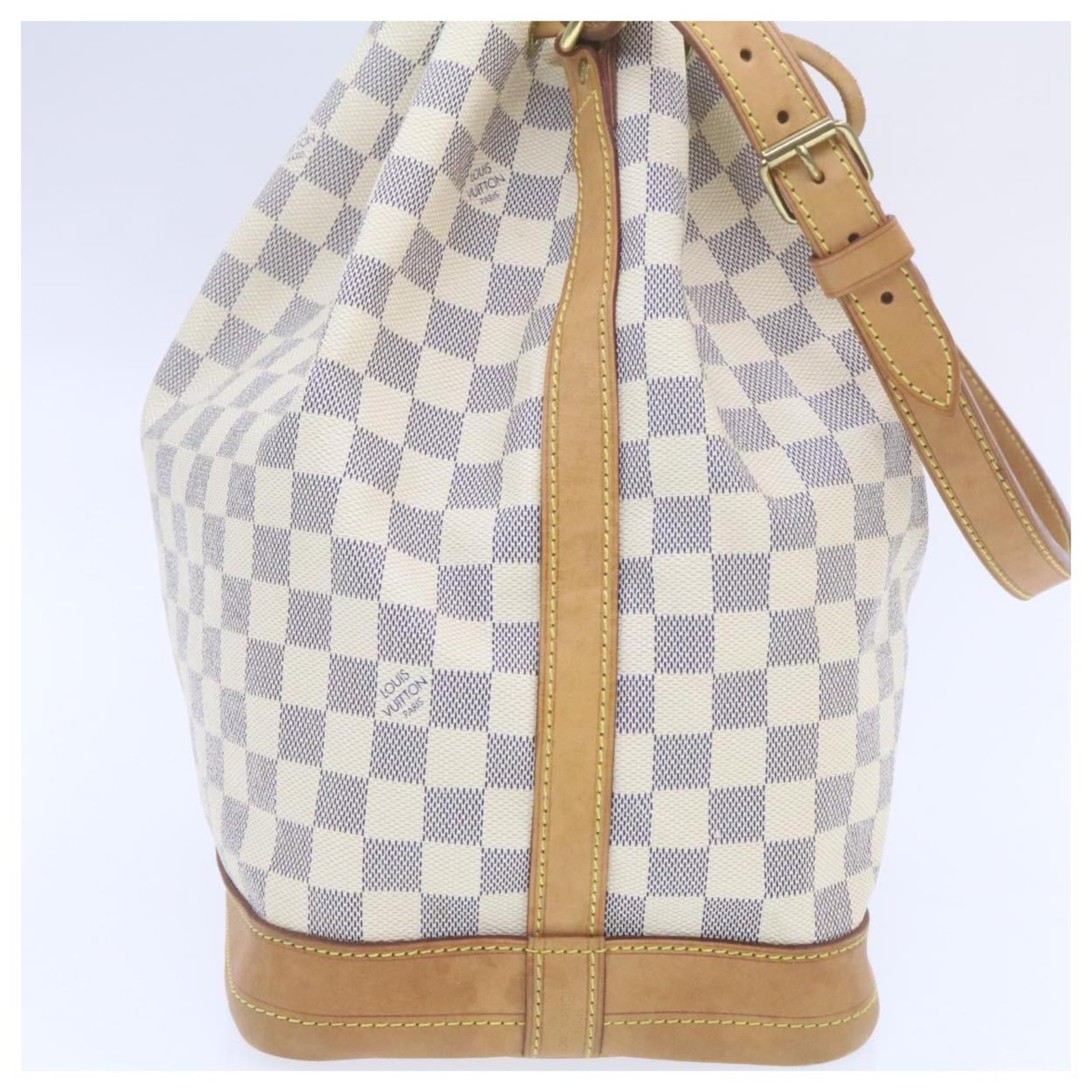 LOUIS VUITTON Damier Azur Noe Shoulder Bag N42222 LV Auth 35774