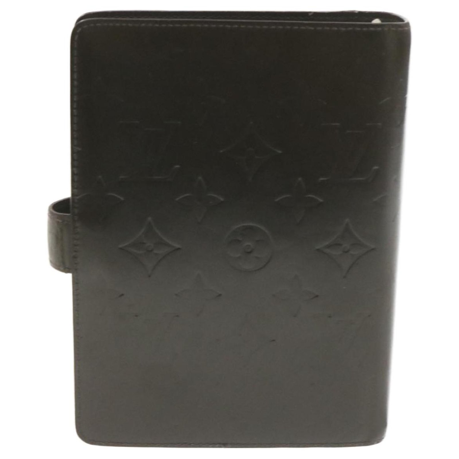 LOUIS VUITTON Mat Agenda MM Day Planner Cover Black