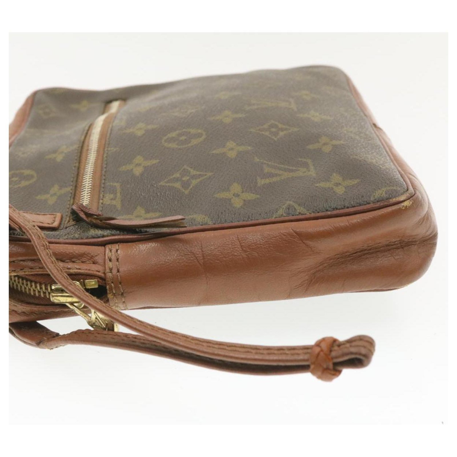 LOUIS VUITTON Monogram Sac Pochette Clutch Bag Vintage LV Auth