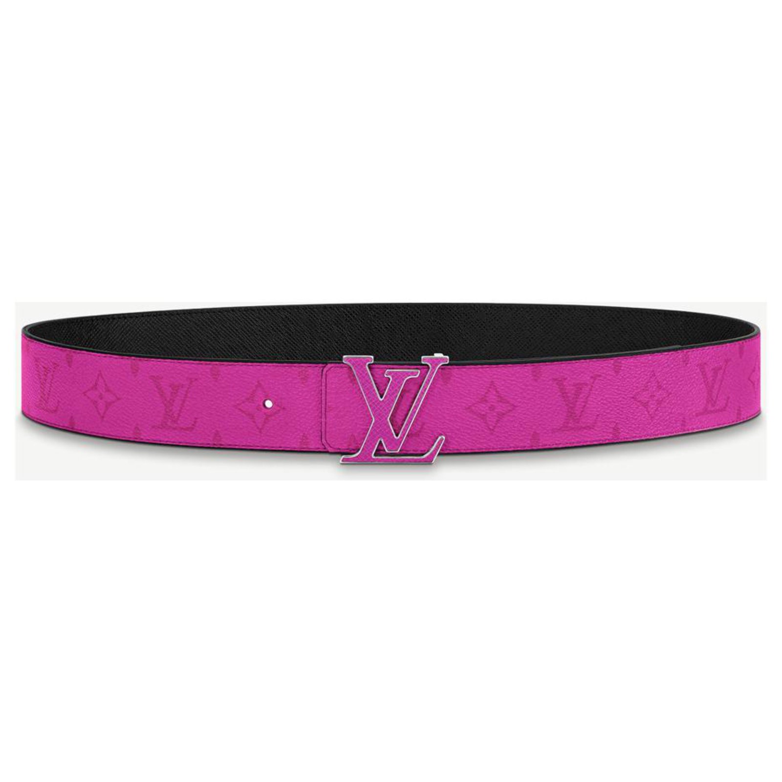 black and pink louis vuittons belt