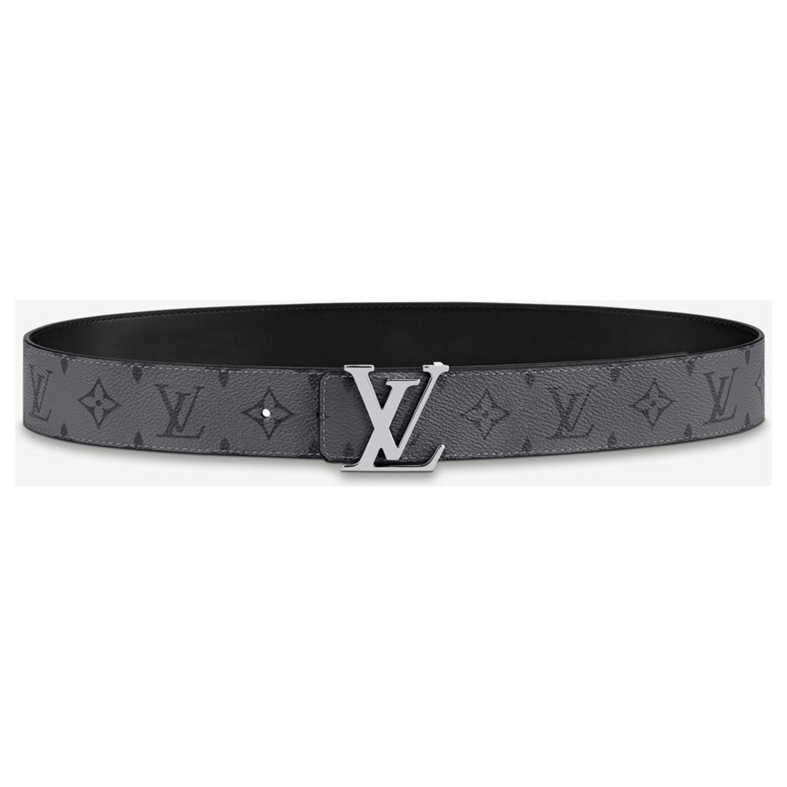 Louis Vuitton LV eclipse reverse belt Grey Leather ref.272088 - Joli Closet