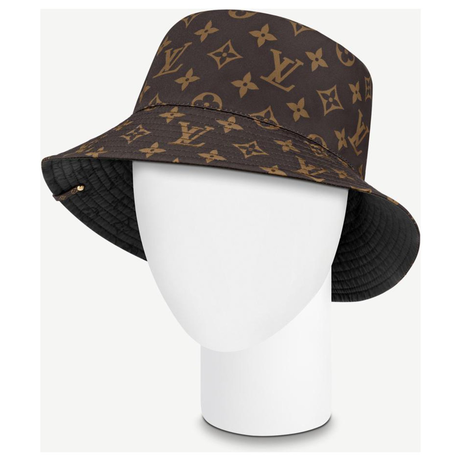 Louis Vuitton Brown Monogram Reversible Bob Hat