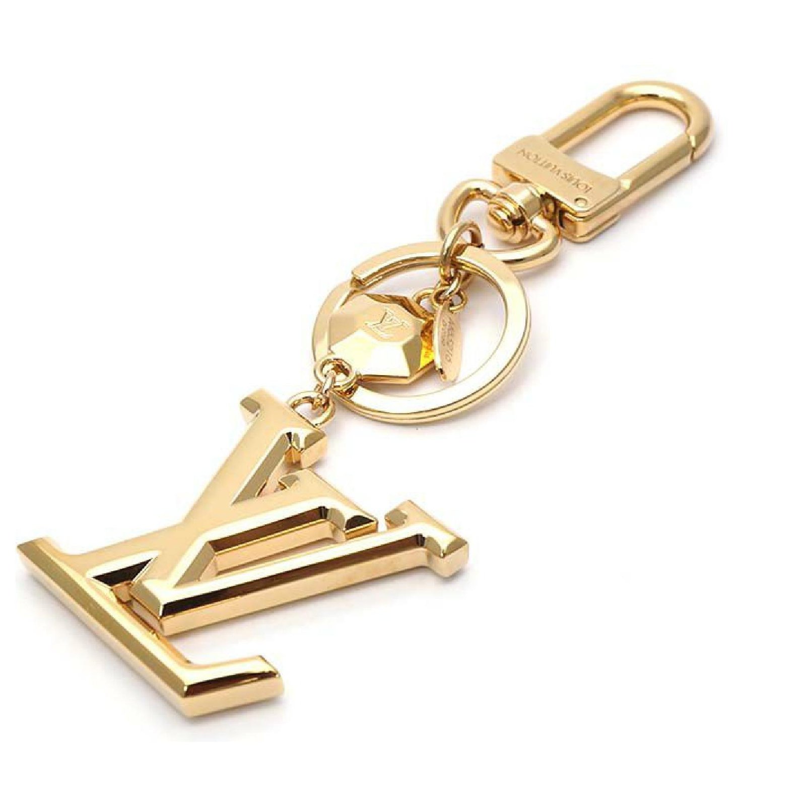 LOUIS VUITTON key ring M65216 Keychain LV Facet metal gold unisex New –