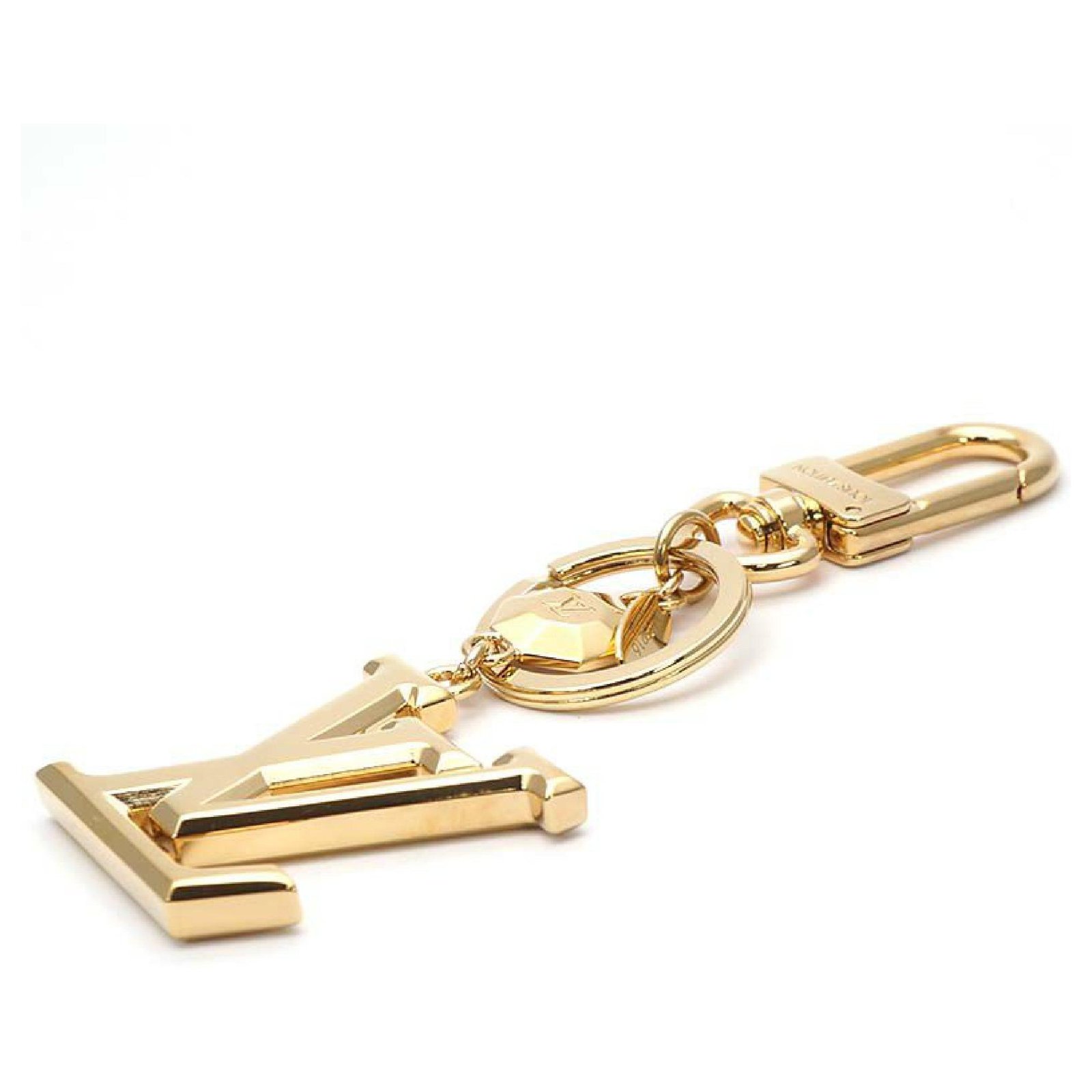 LOUIS VUITTON key ring M65216 Keychain LV Facet metal gold unisex New –