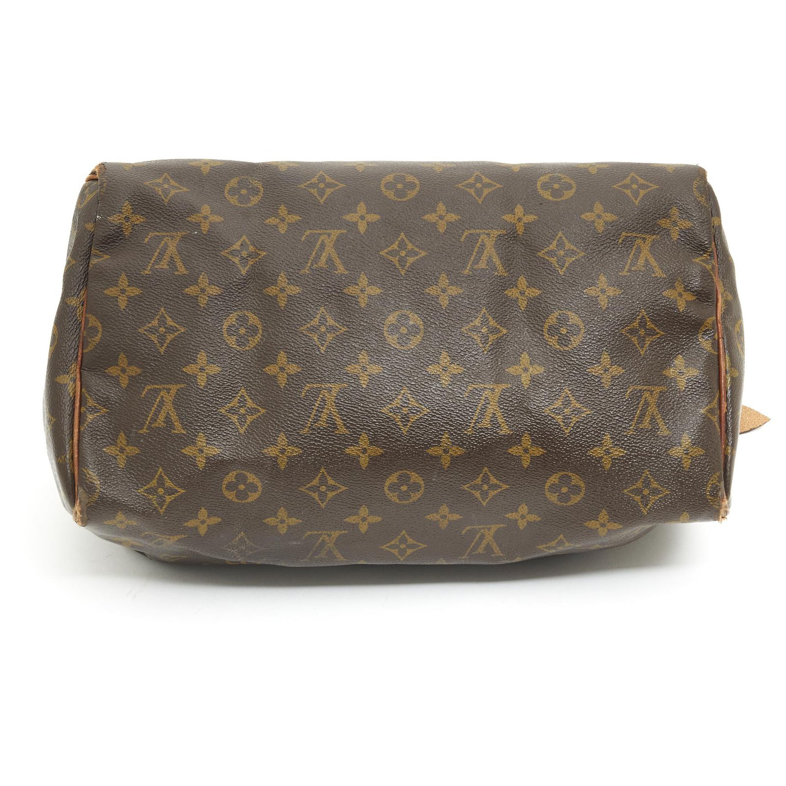 Speedy cloth handbag Louis Vuitton Brown in Cloth - 37913607