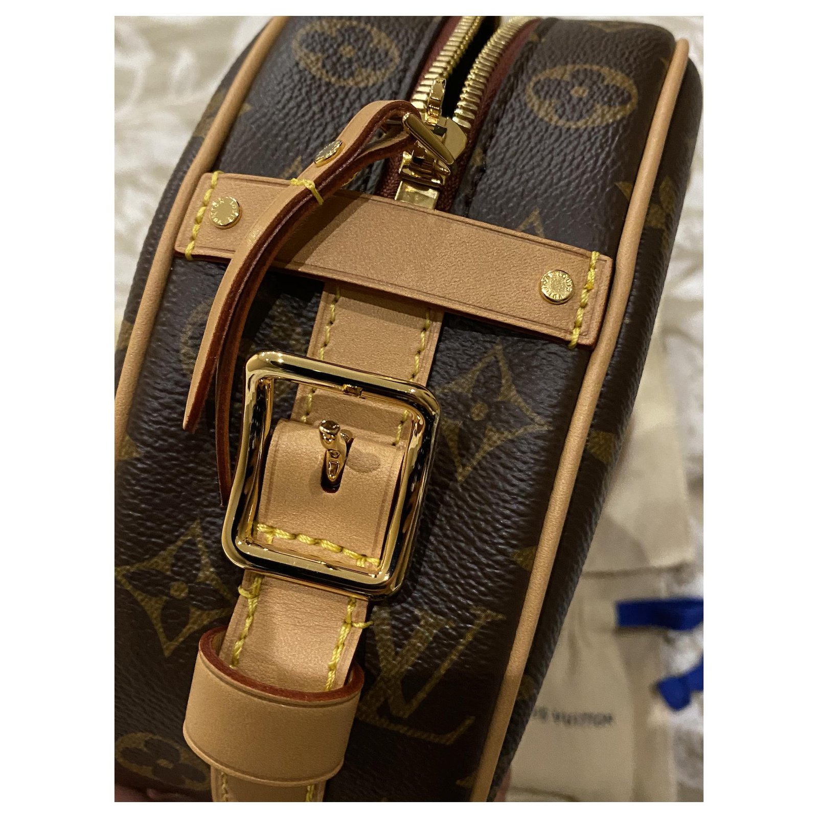 Louis Vuitton bag Soft hat box MM, Monogram Canvas Brown Cloth ref