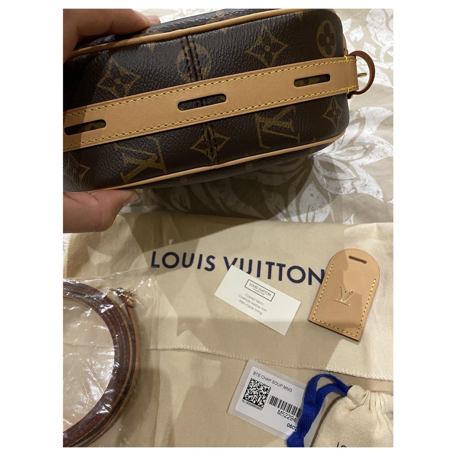 LOUIS VUITTON SOFT HAT BOX BAG NEW Light brown Leather ref.273323
