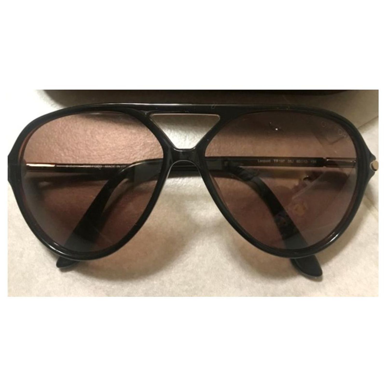 Tom Ford Leopold TF 197 05J Brown Black Plastic Acetate ref 