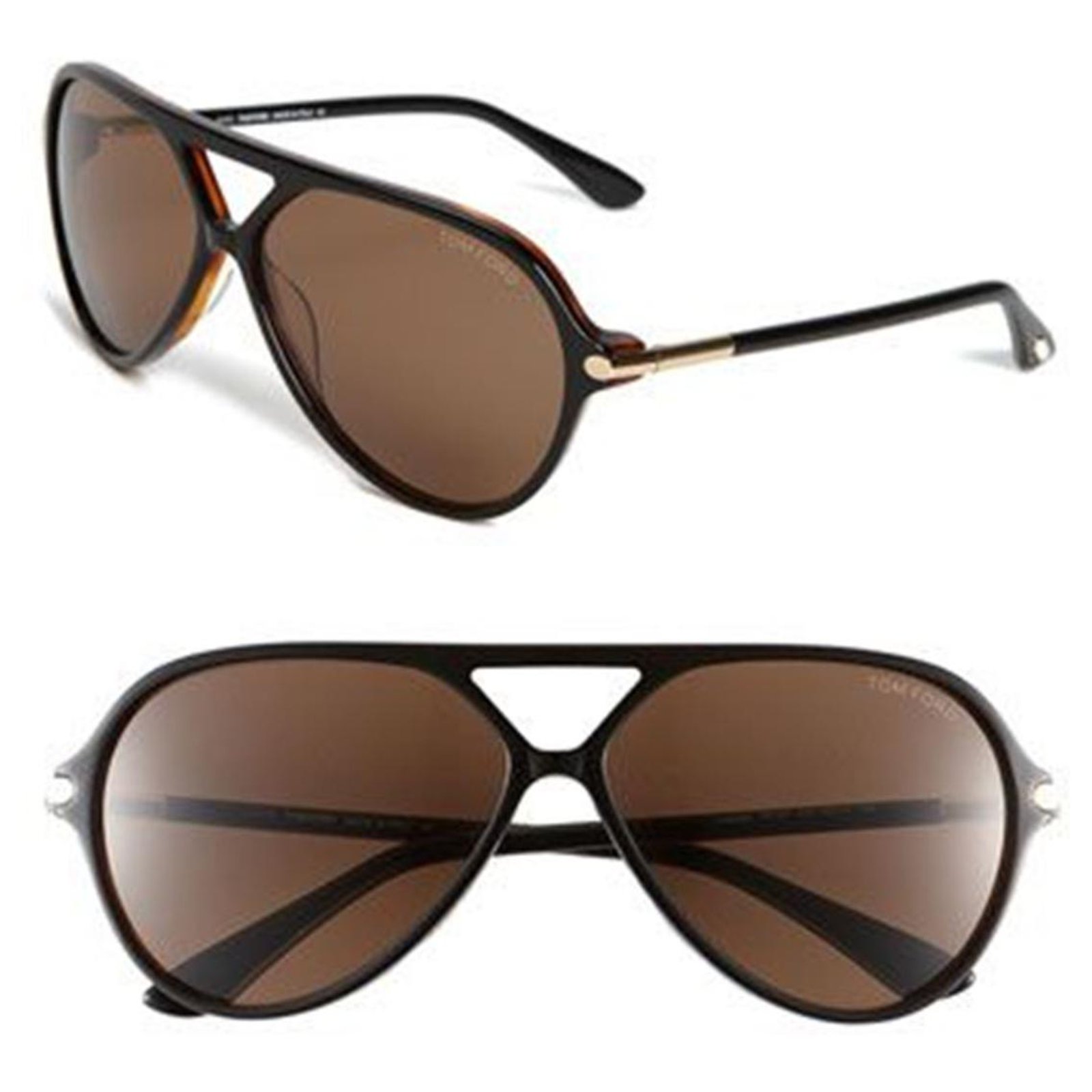 Tom Ford Leopold TF 197 05J Brown Black Plastic Acetate  - Joli  Closet