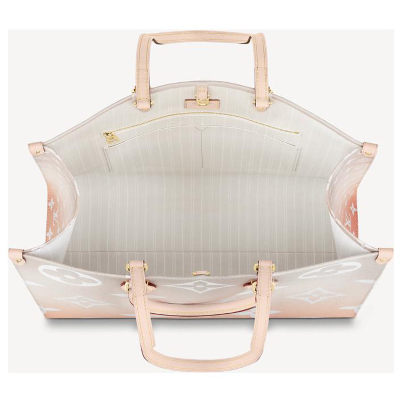LOUIS VUITTON BY THE POOL ONTHEGO GM PEACH BRUME GRAY WHITE GIANT