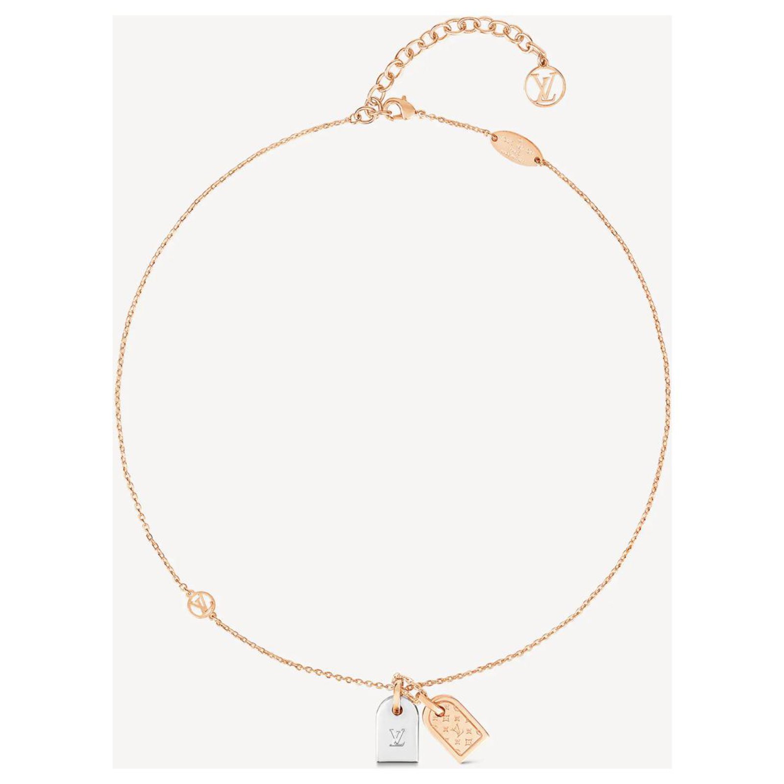 Louis Vuitton LV Nanogram tag Choker necklace Metal ref.274314 - Joli Closet