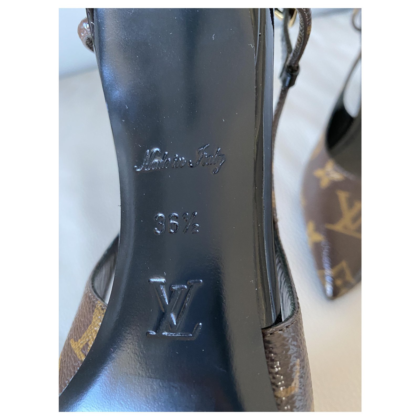 Louis Vuitton Cherie slingback pumps Cloth ref.274567 - Joli Closet
