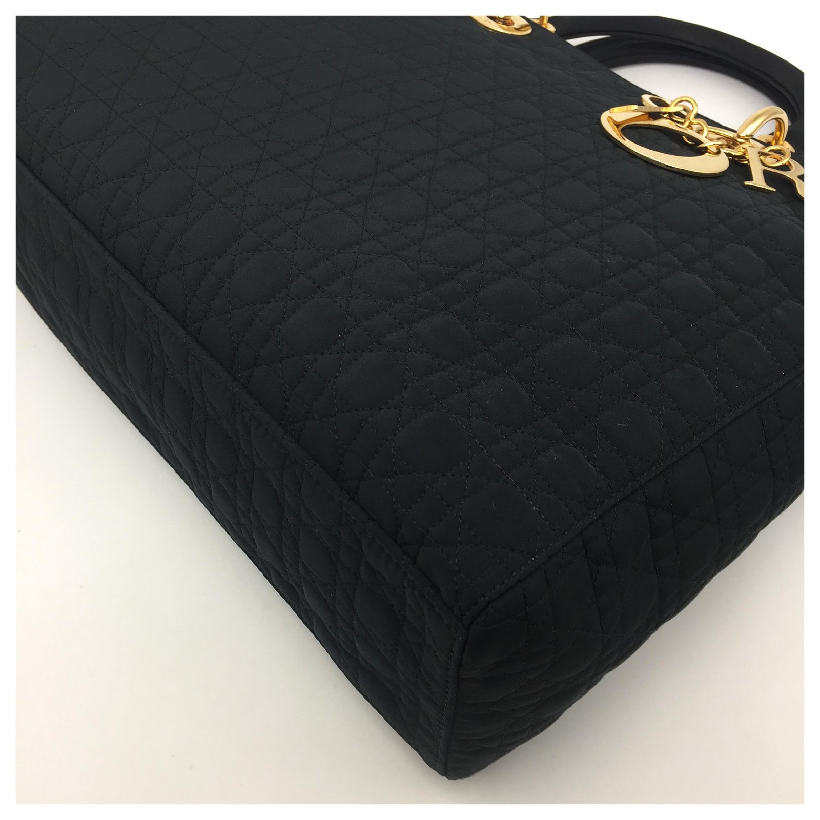 Lady Dior GM Black Cloth ref.274843 - Joli Closet