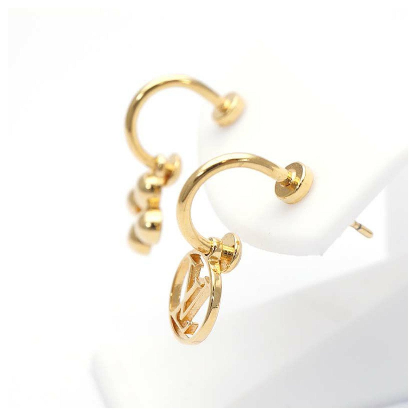 Louis Vuitton, Jewelry, Louis Vuitton Bookle Doreille Blooming Earrings  M64859 Gold Womens