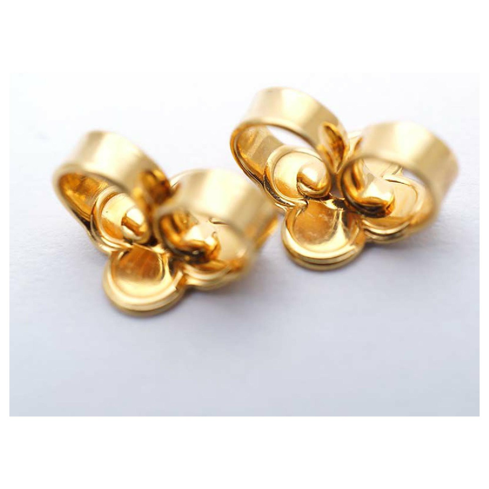 Pre-Owned LOUIS VUITTON Louis Vuitton Bookle Dreille Blooming Earrings Gold  M64859 LV Circle Monogram Flower (Good) 
