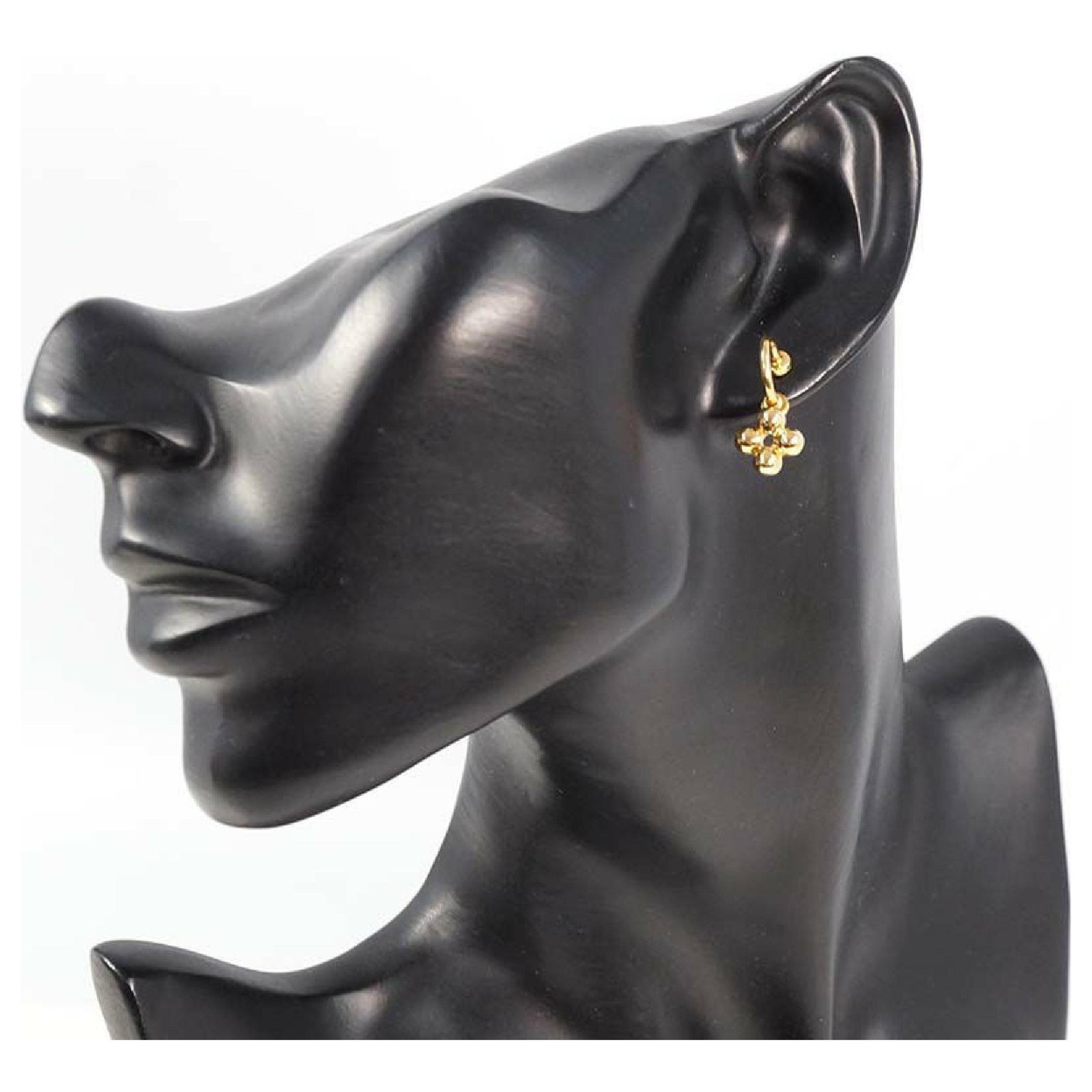 LOUIS VUITTON Boucle Dreille Blooming GP Earrings M64859 Golden