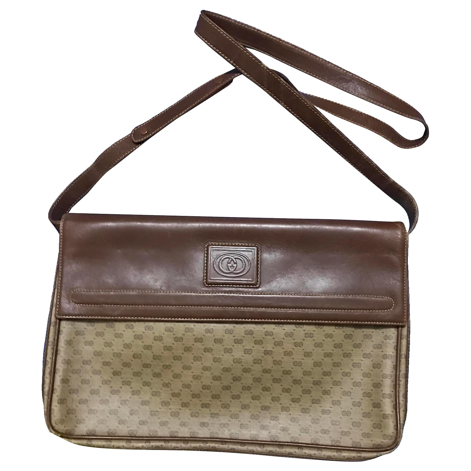 Gucci satchel bag Brown Leather ref.277409 Joli Closet