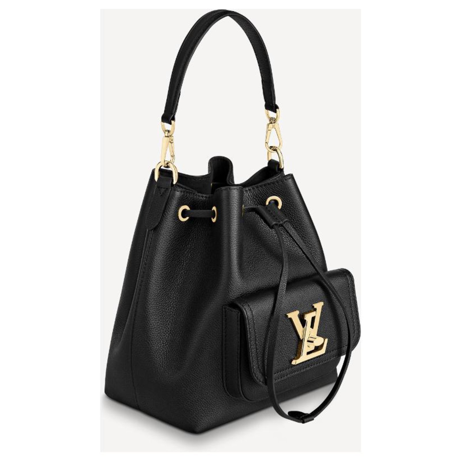 Louis Vuitton, Bags, Louis Vuitton Lockme Convertible Large Leather Bucket  Bag 29