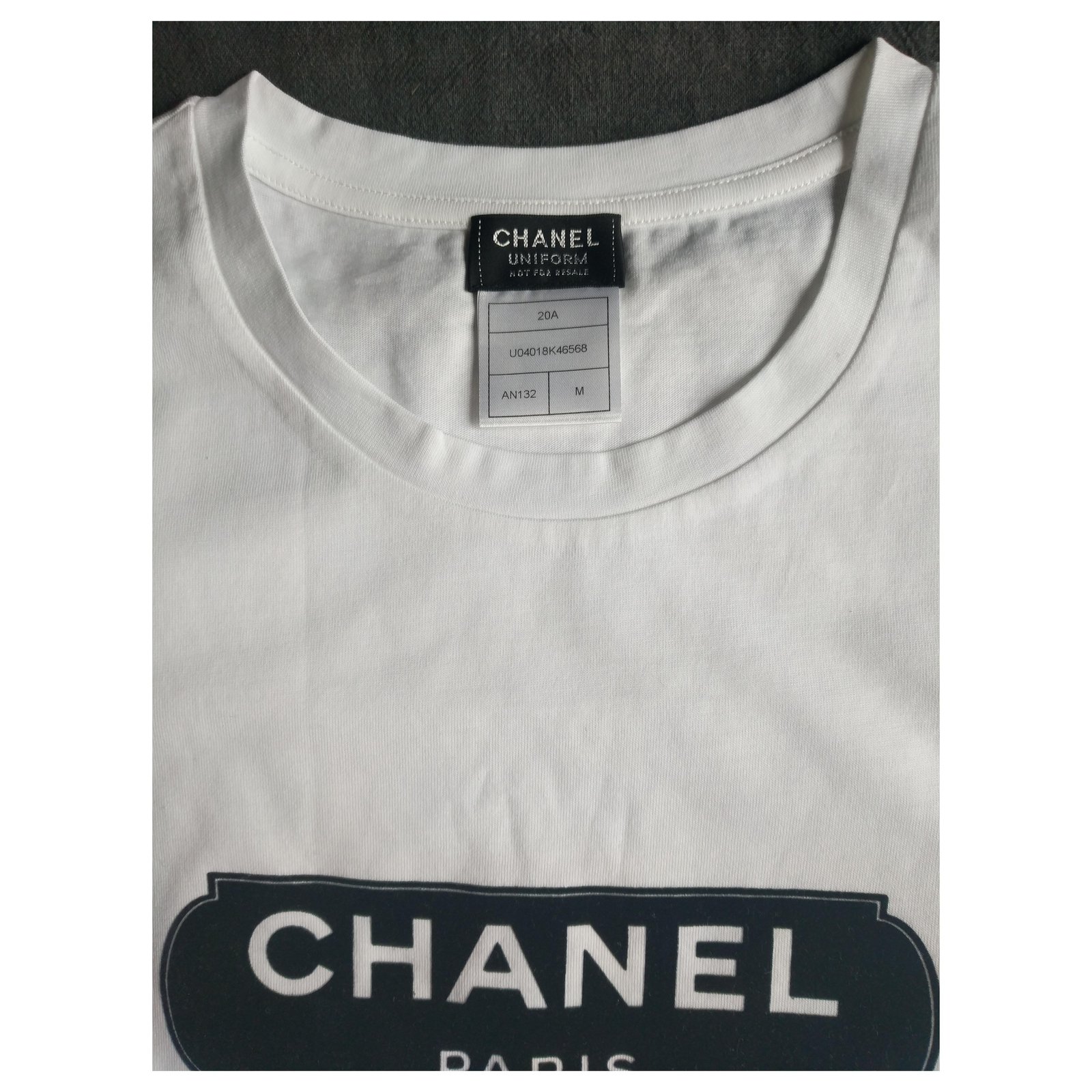 Chanel T shirt White Cotton ref.425798 - Joli Closet