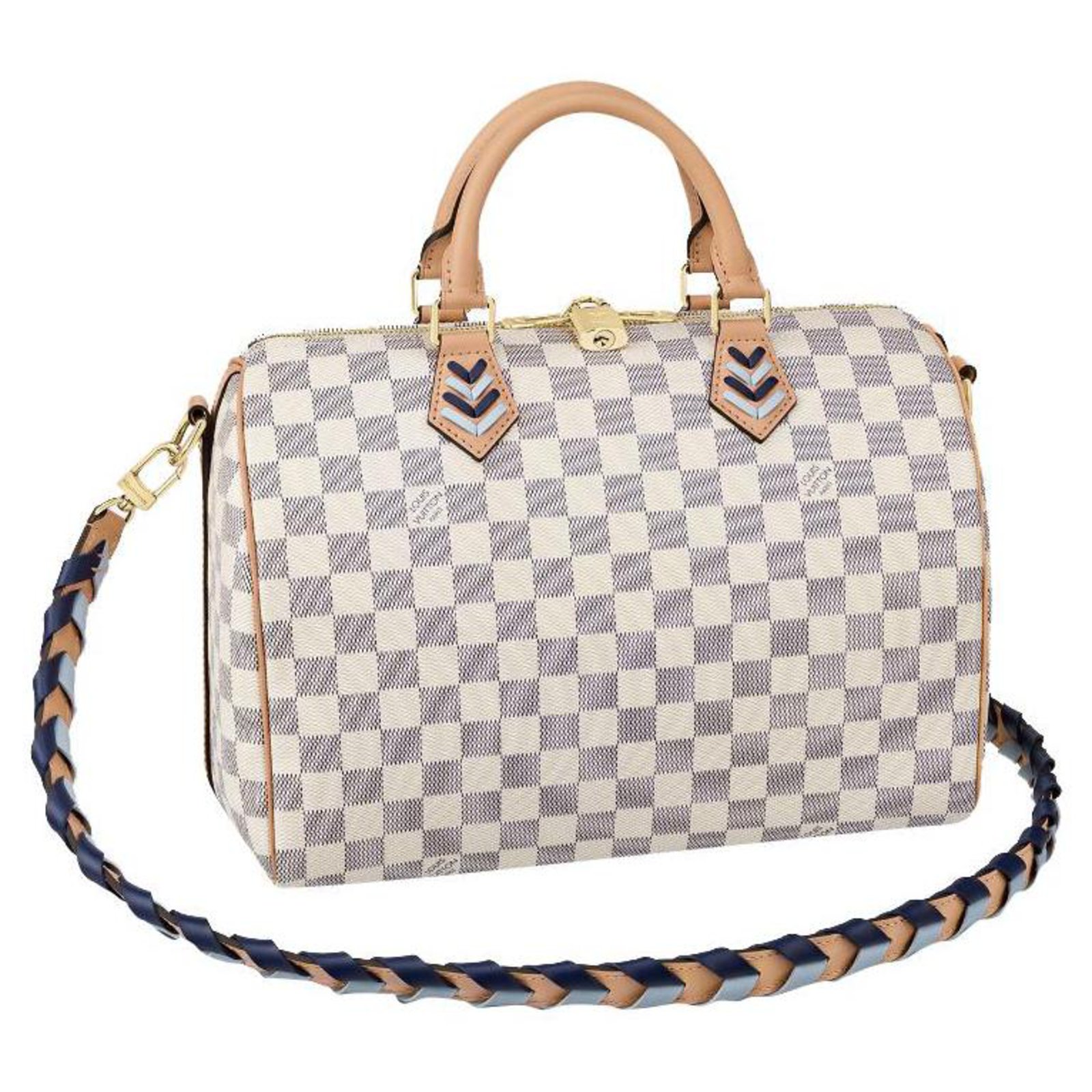 Louis Vuitton LV speedy 30 Damier Azur Beige ref.278488 - Joli Closet