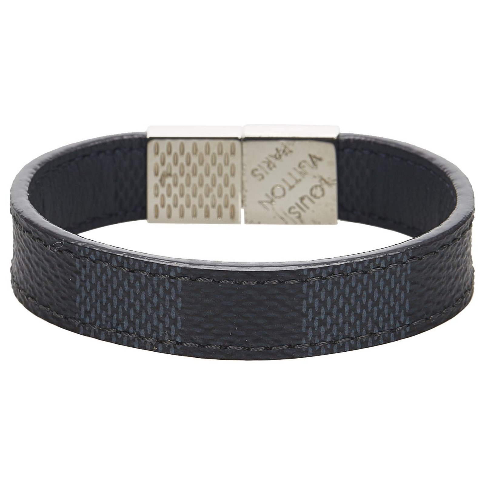 Louis Vuitton Black Damier Graphite Pull It Bracelet Grey Cloth ref.278690  - Joli Closet