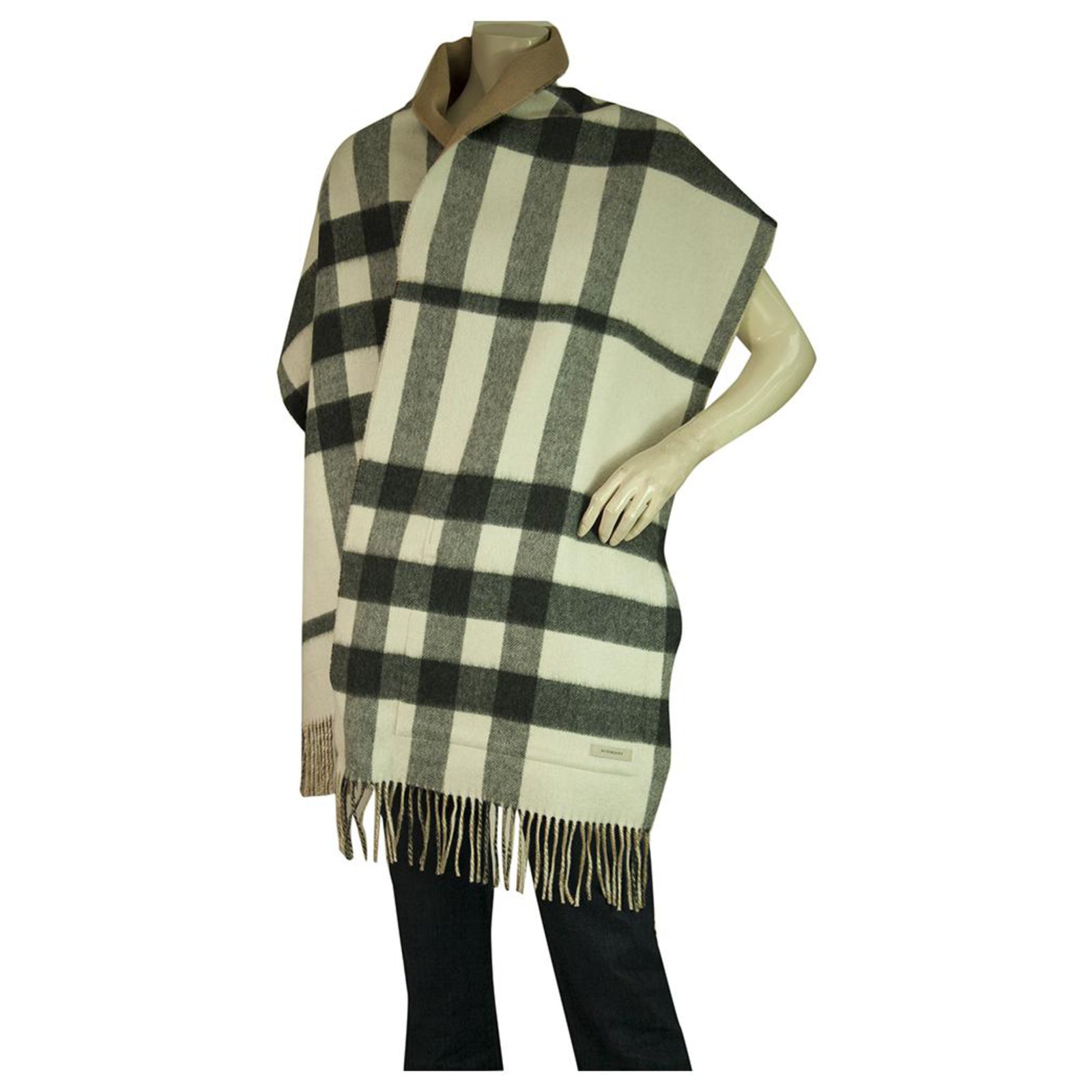 burberry helene check pocket scarf
