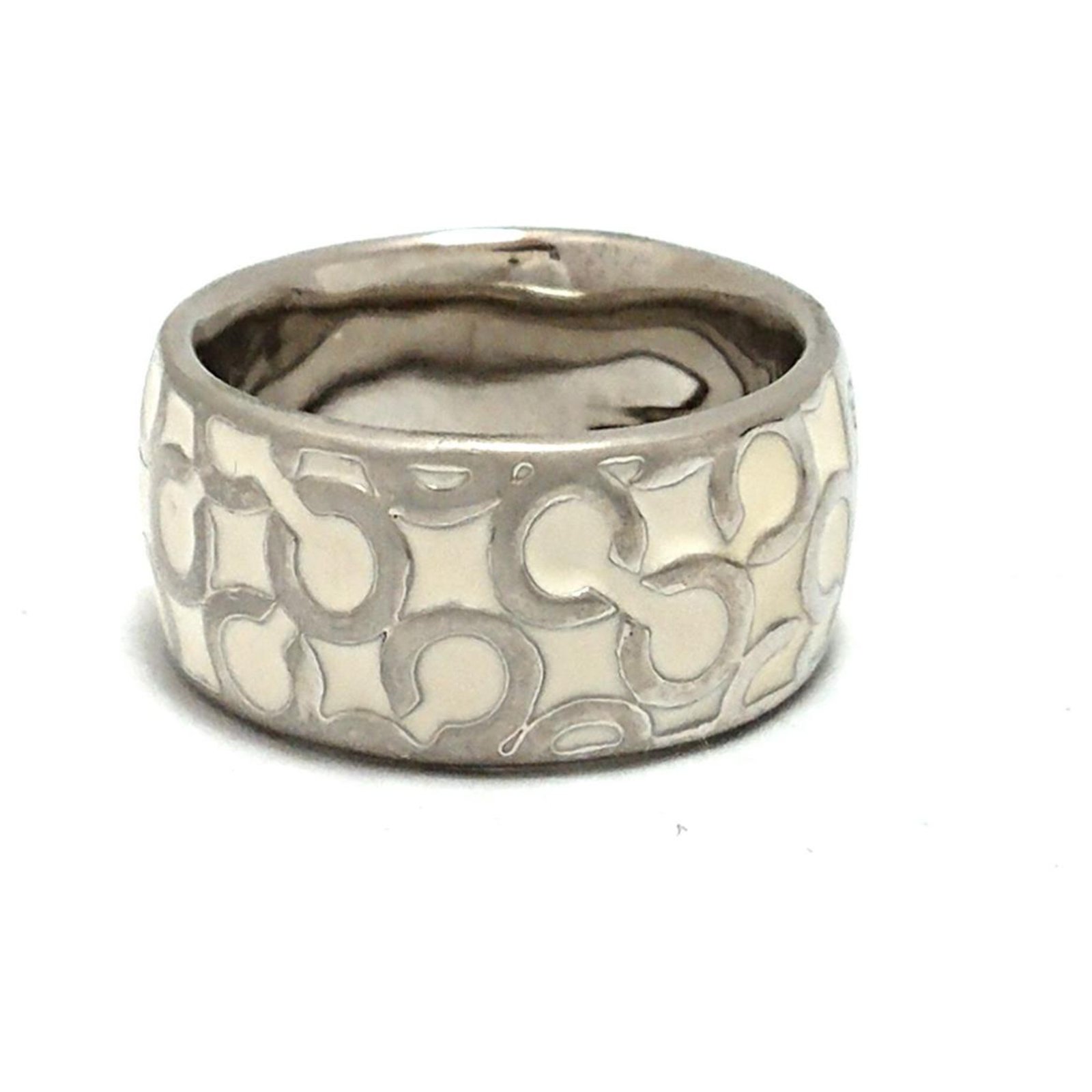 Coach Ring Silvery Metal  - Joli Closet