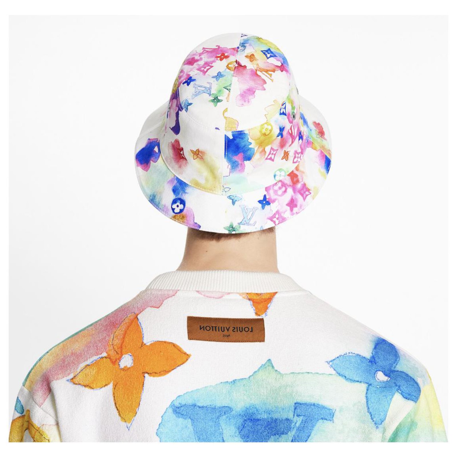 Bucket Louis Vuitton Cappello pescatore pescatore con monogramma acquerello  multicolore ref.310471 - Joli Closet