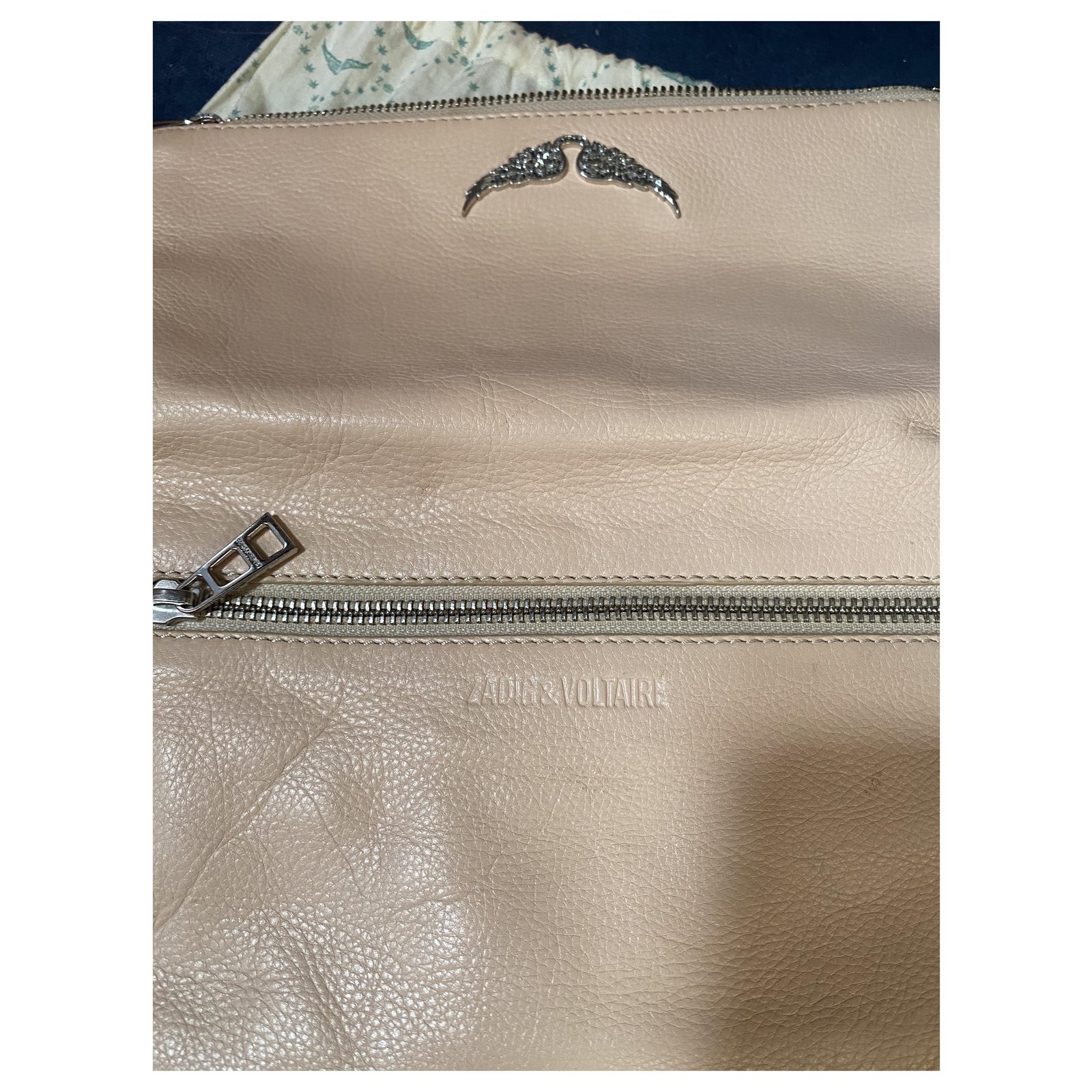 Zadig & Voltaire Rock Pink Leather Lambskin ref.280690 - Joli Closet