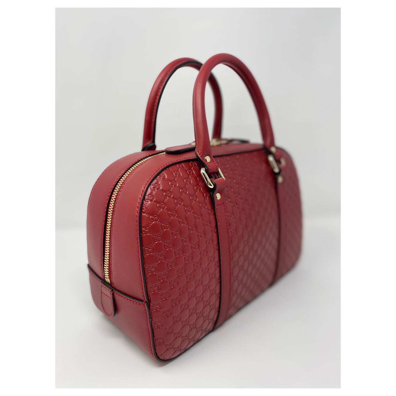 gucci Guccissima Heart Chain Pochette red Leather Pony-style calfskin  ref.724464 - Joli Closet