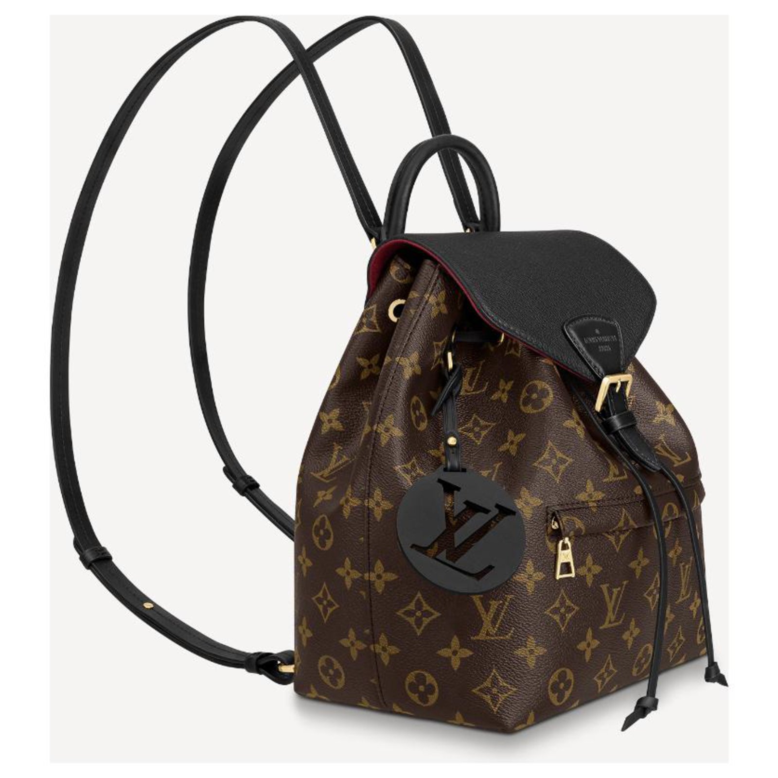 Louis Vuitton Montsouris PM Backpack Brown Monogram With LV Logo