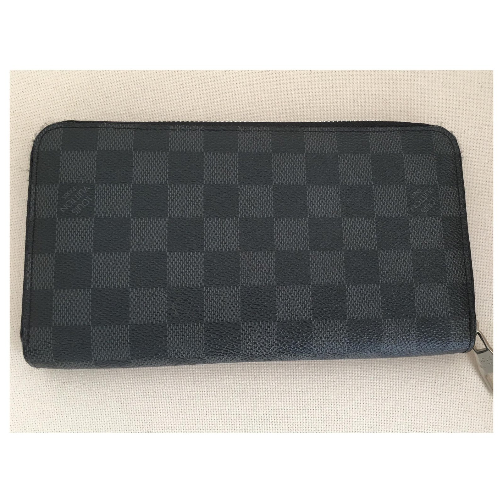Louis Vuitton Zippy xl checkerboard Grey Leather ref.895408 - Joli Closet