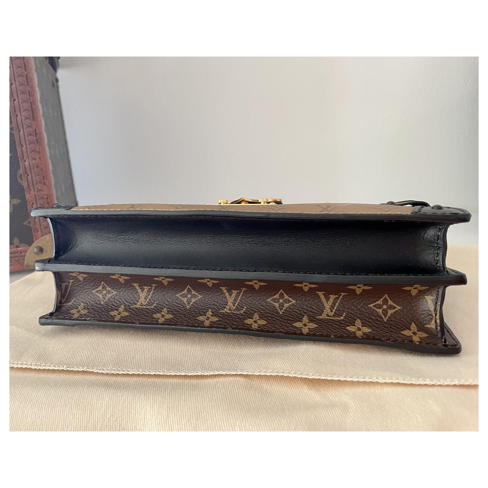 Louis Vuitton Trunk Clutch Reverse Monogram Brown Cloth ref.283596 - Joli  Closet