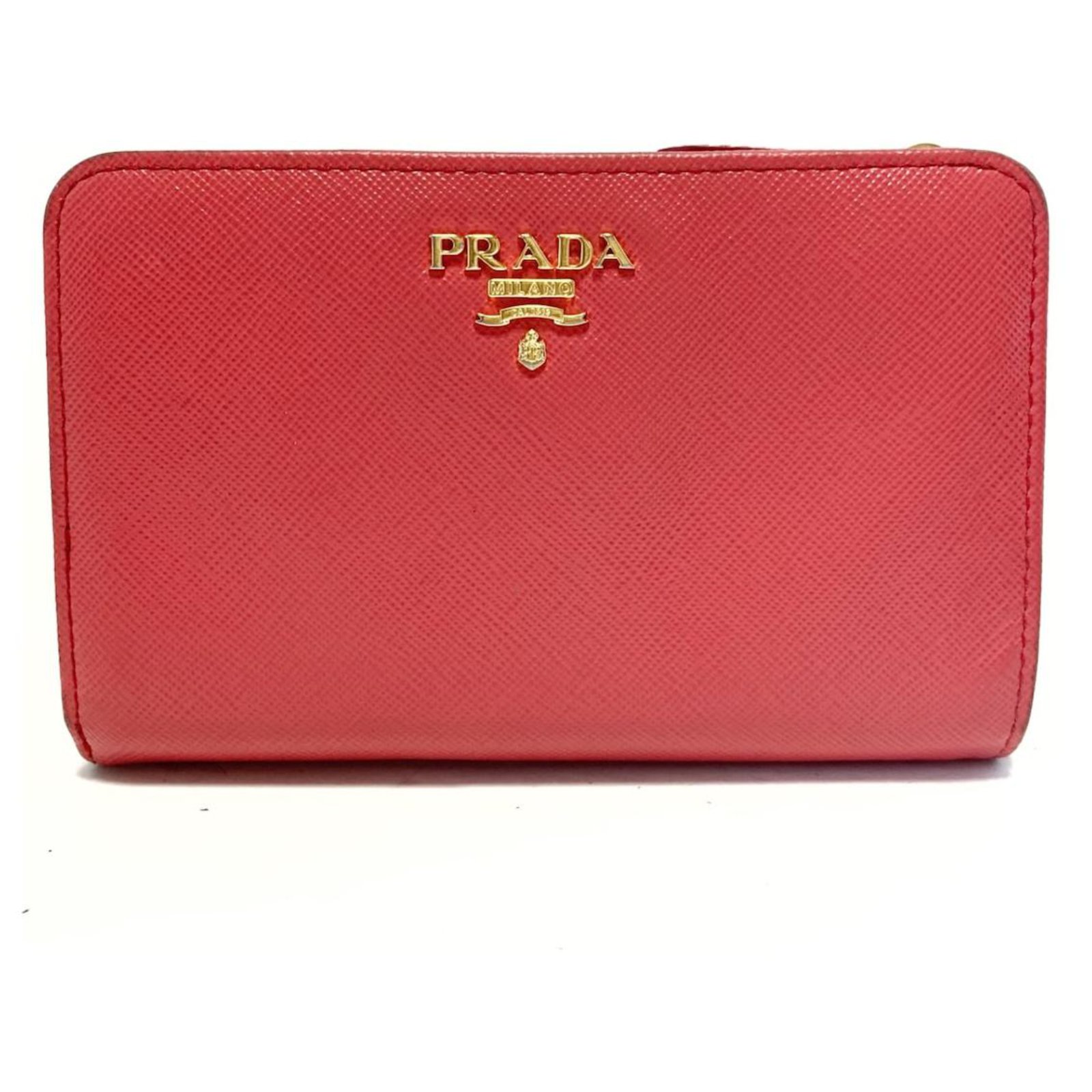PRADA wallet Red Leather ref.284370 - Joli Closet