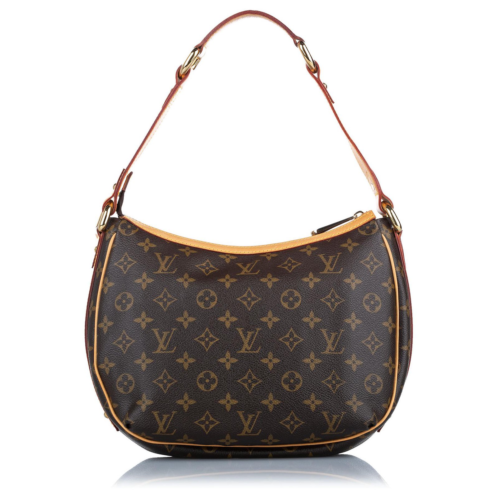 Twist Louis Vuitton Brown Monogram Tulum GM Leather Cloth ref