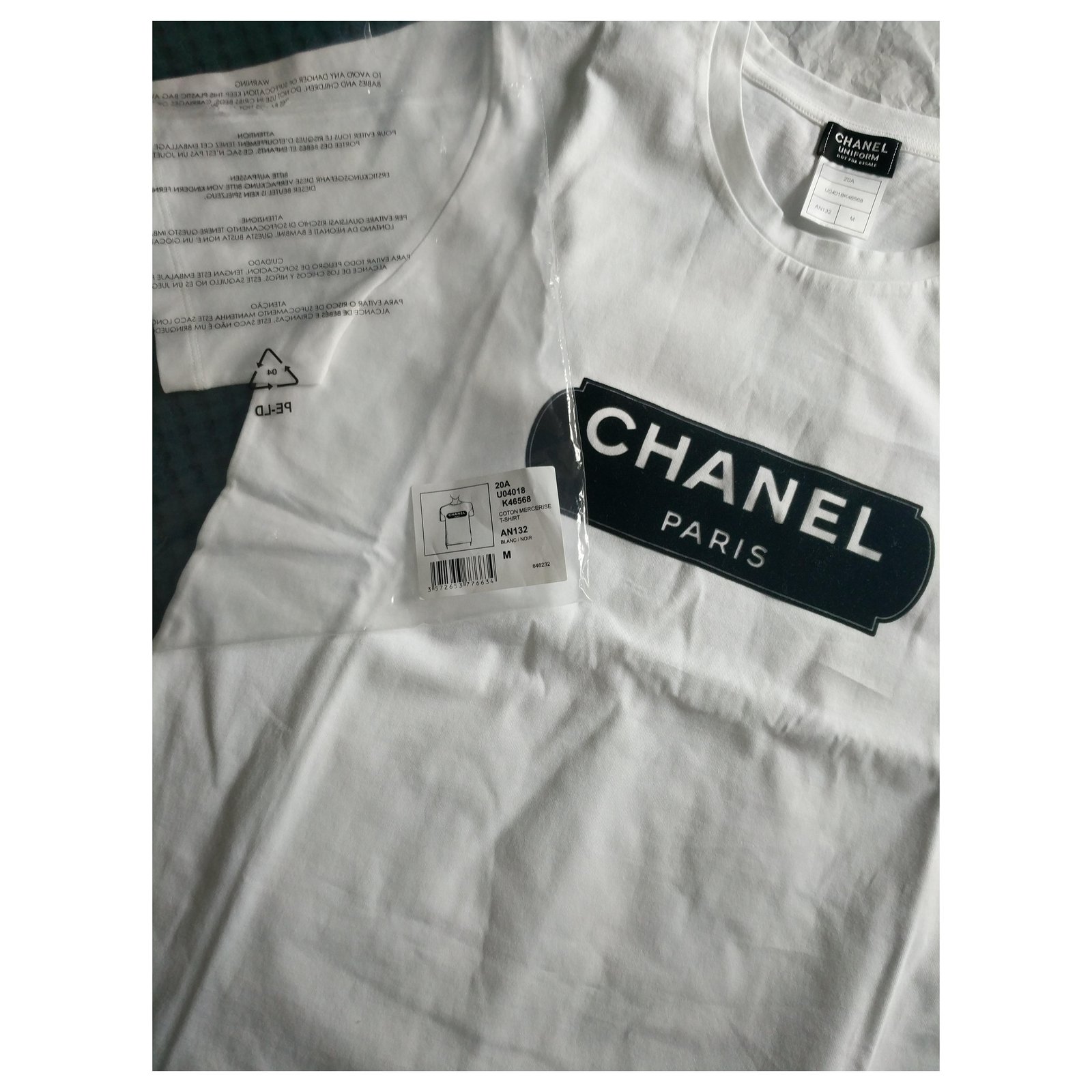 chanel cc logo t shirt women